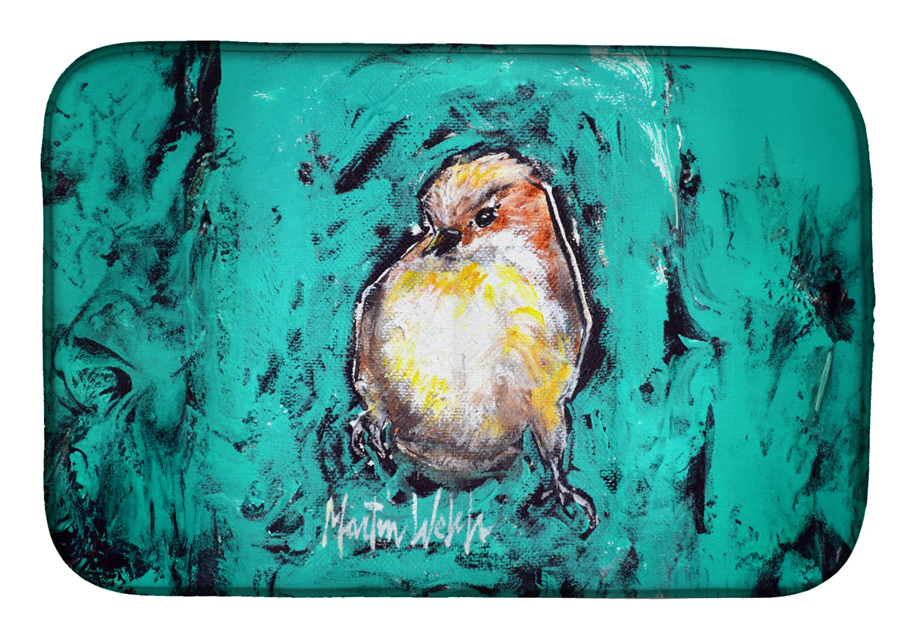Martin Welch New Artwork Dish Drying Mat - Size: 14  X 21" | Pack Of: 1 | Collection name: Martin welch new artwork