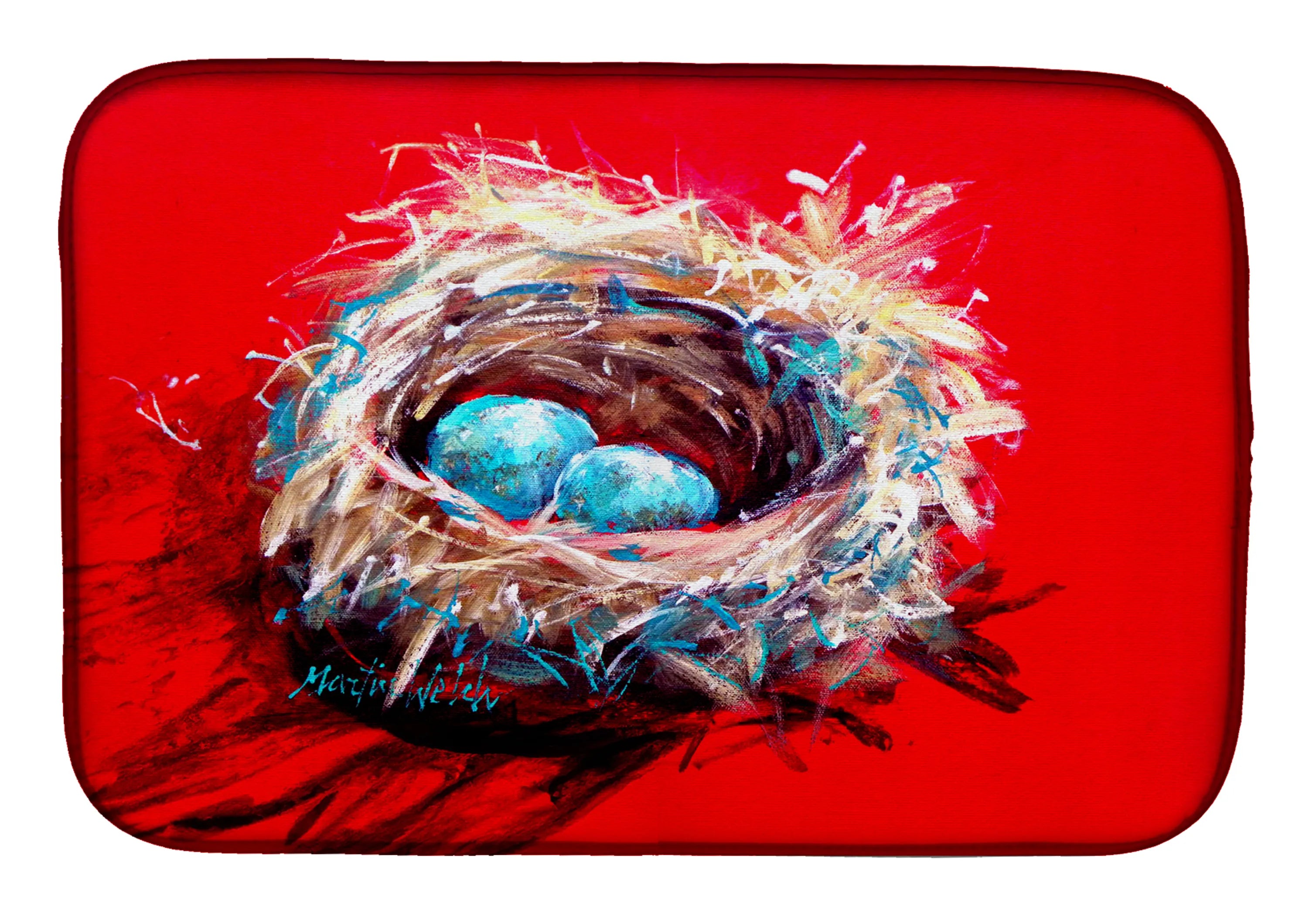 Martin Welch New Artwork Dish Drying Mat - Size: 14  X 21" | Pack Of: 1 | Collection name: Martin welch new artwork