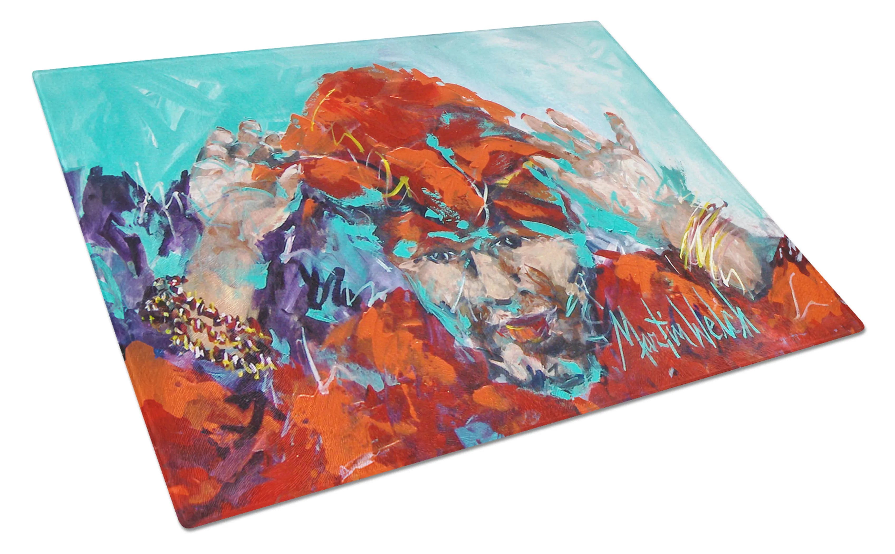 Martin Welch New Artwork Glass Cutting Board - Size: LARGE | Pack Of: 1 | Collection name: Martin welch new artwork