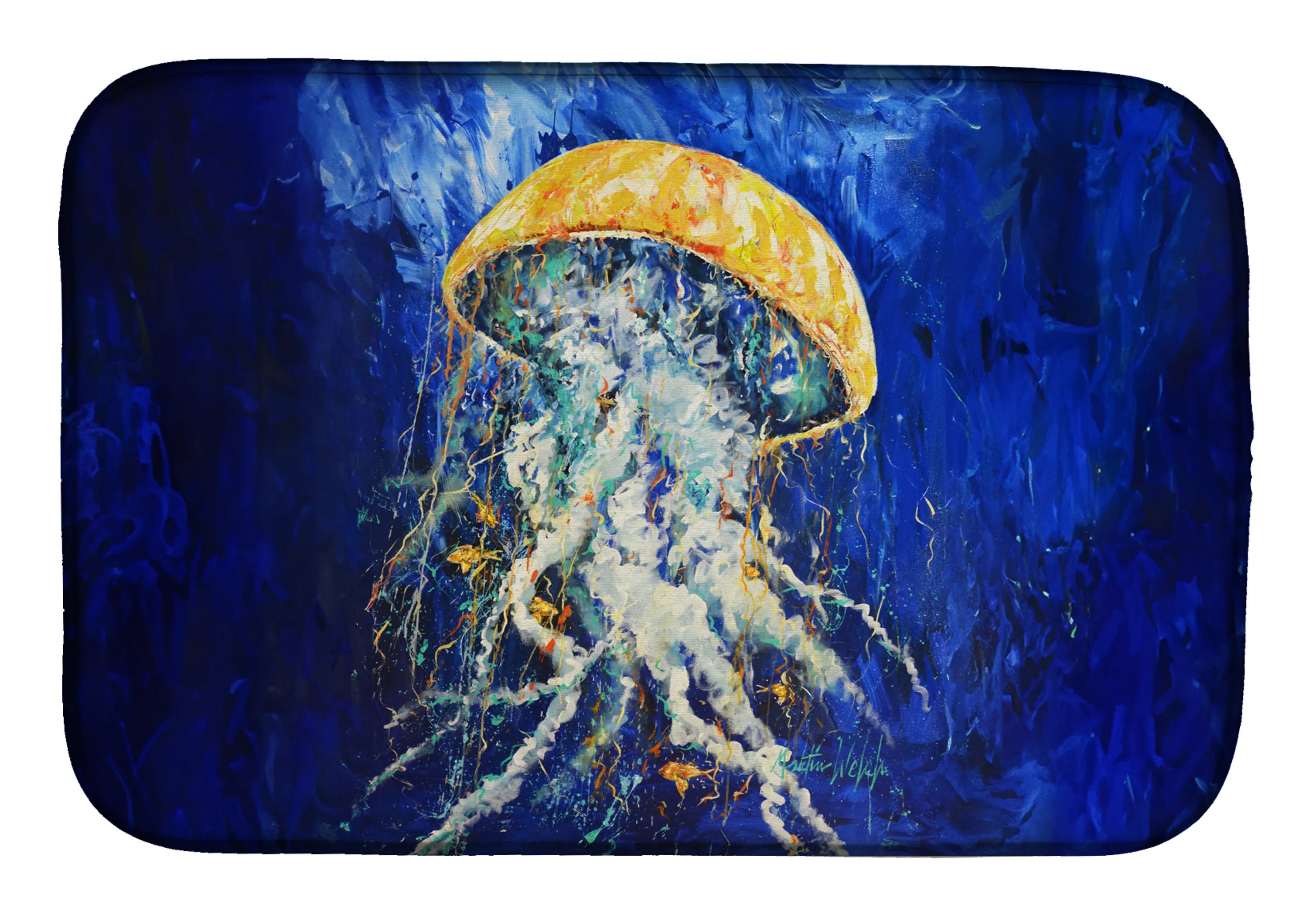 Martin Welch New Artwork Dish Drying Mat - Size: 14  X 21" | Pack Of: 1 | Collection name: Martin welch new artwork