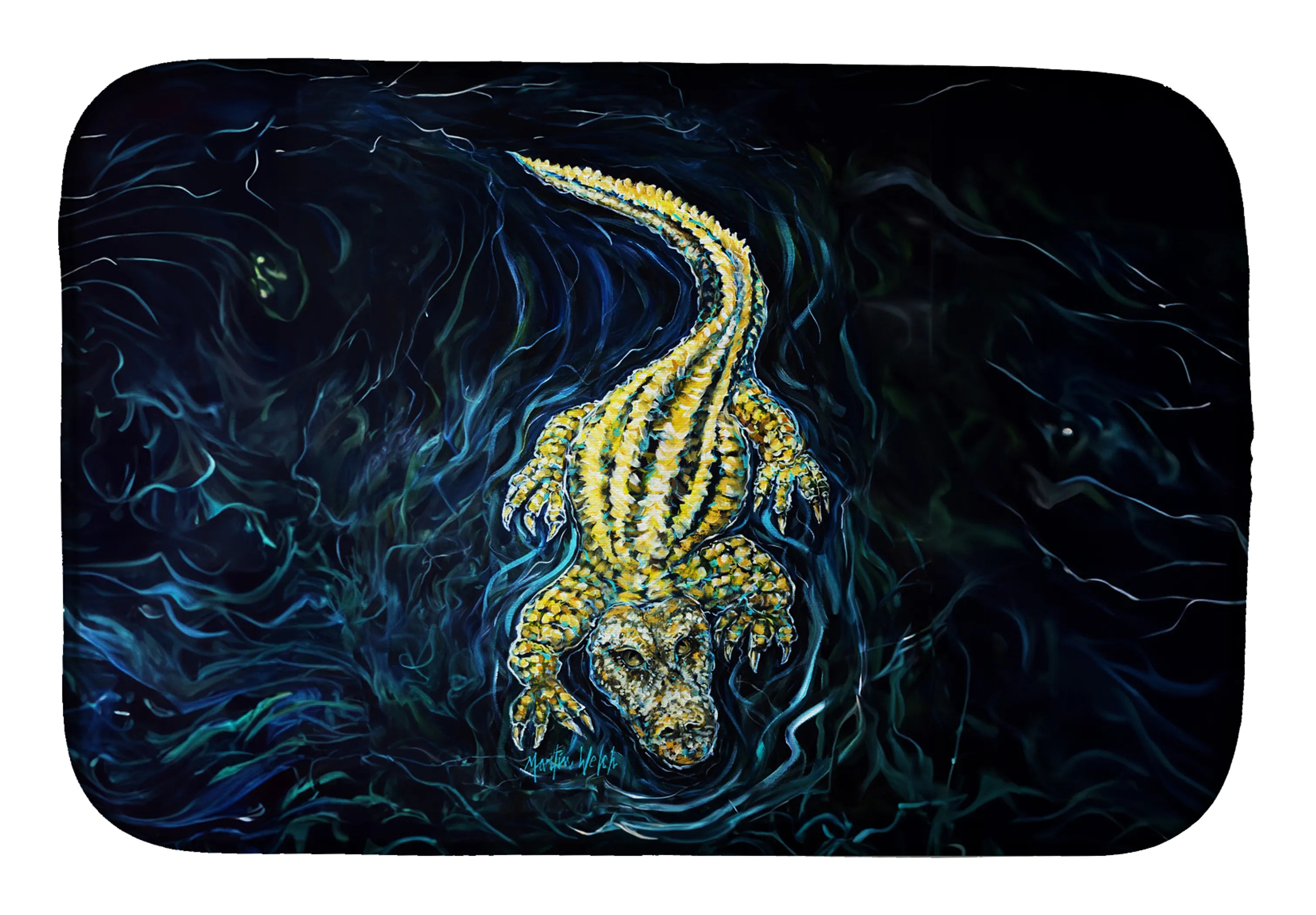 Martin Welch New Artwork Dish Drying Mat - Size: 14  X 21" | Pack Of: 1 | Collection name: Martin welch new artwork
