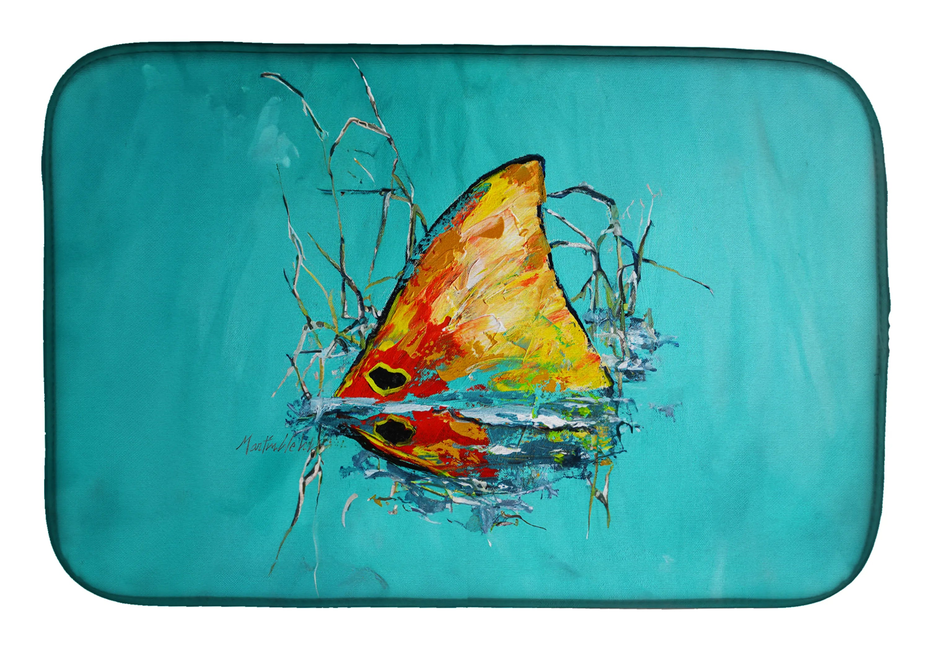 Martin Welch New Artwork Dish Drying Mat - Size: 14  X 21" | Pack Of: 1 | Collection name: Martin welch new artwork