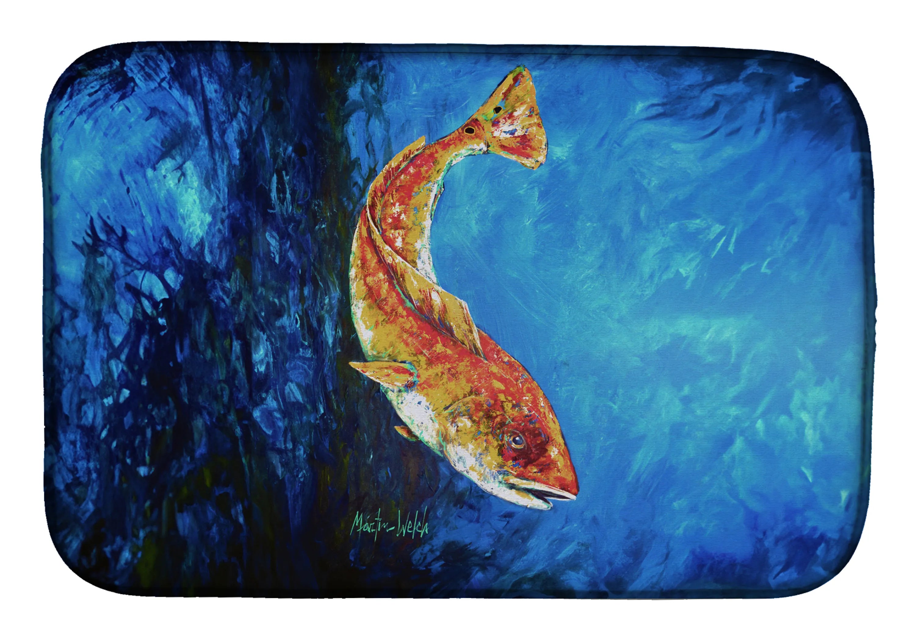 Martin Welch New Artwork Dish Drying Mat - Size: 14  X 21" | Pack Of: 1 | Collection name: Martin welch new artwork