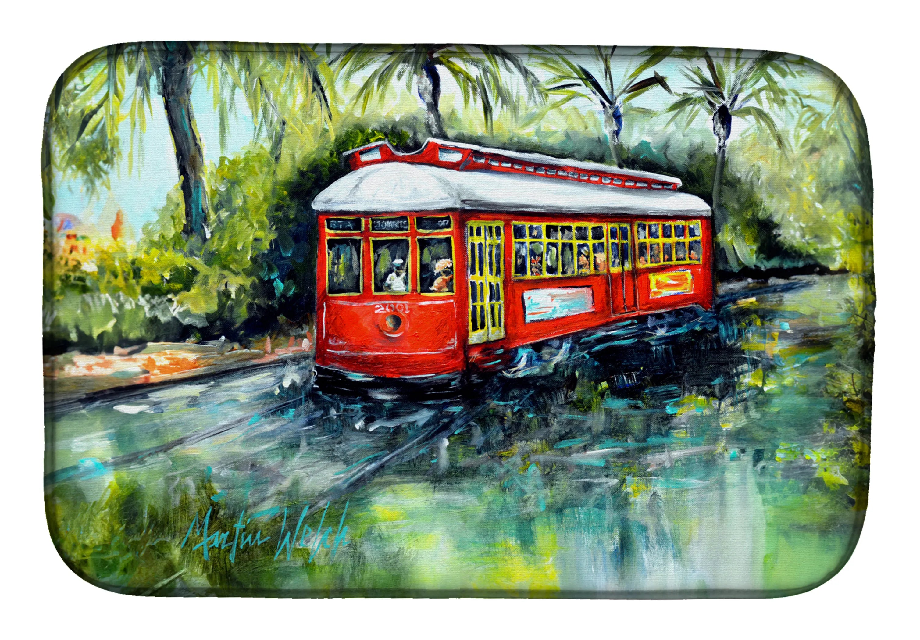 Martin Welch New Artwork Dish Drying Mat - Size: 14  X 21" | Pack Of: 1 | Collection name: Martin welch new artwork