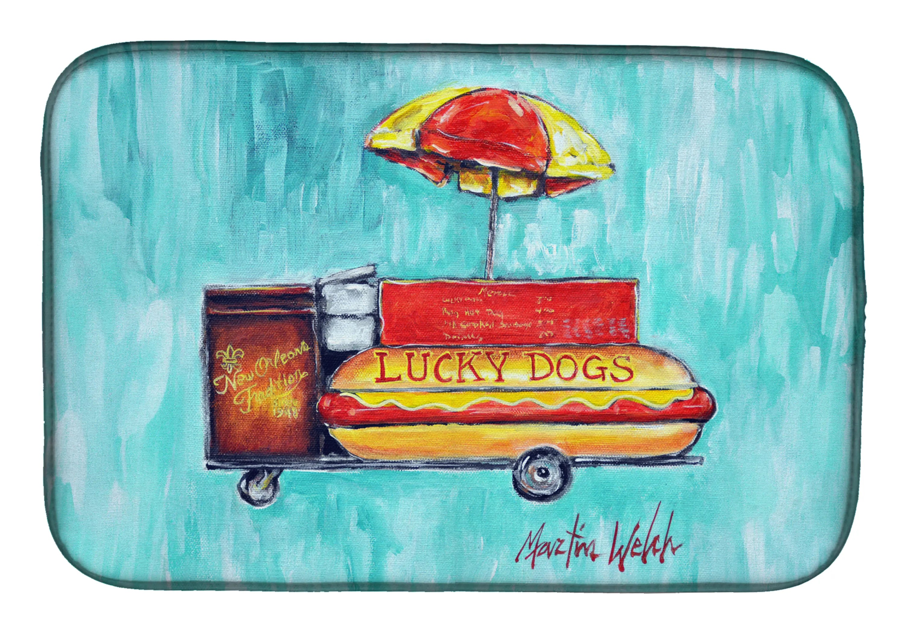 Martin Welch New Artwork Dish Drying Mat - Size: 14  X 21" | Pack Of: 1 | Collection name: Martin welch new artwork
