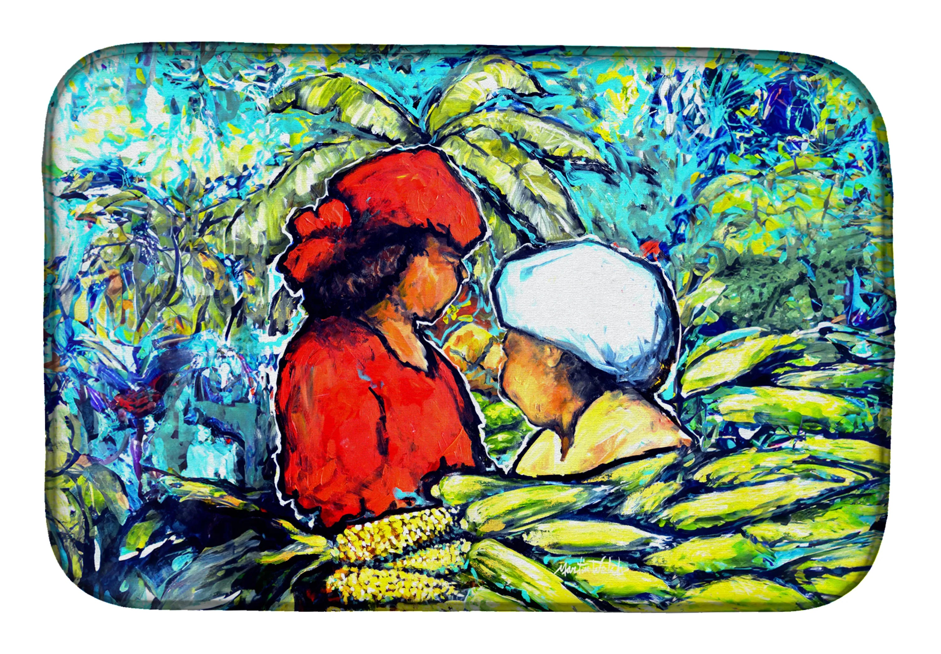 Martin Welch New Artwork Dish Drying Mat - Size: 14  X 21" | Pack Of: 1 | Collection name: Martin welch new artwork