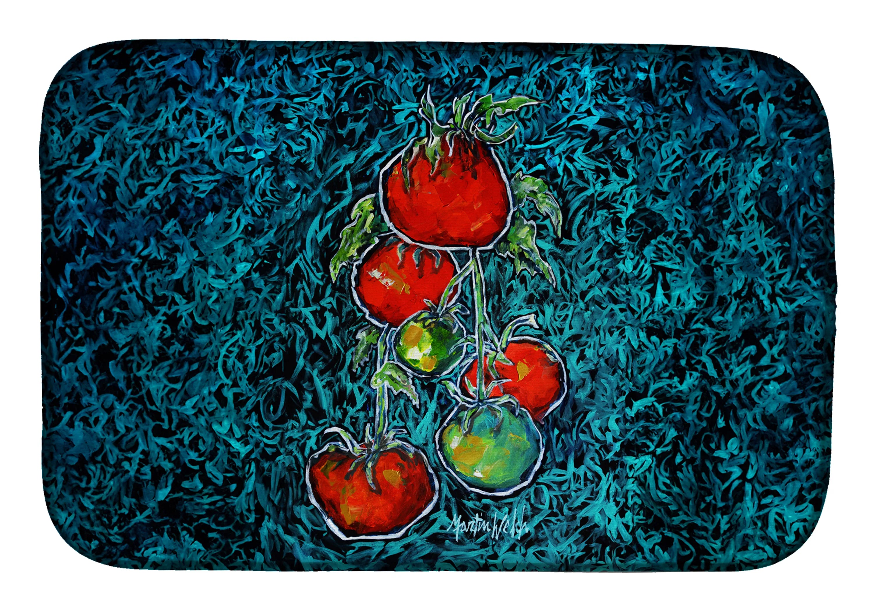 Martin Welch New Artwork Dish Drying Mat - Size: 14  X 21" | Pack Of: 1 | Collection name: Martin welch new artwork