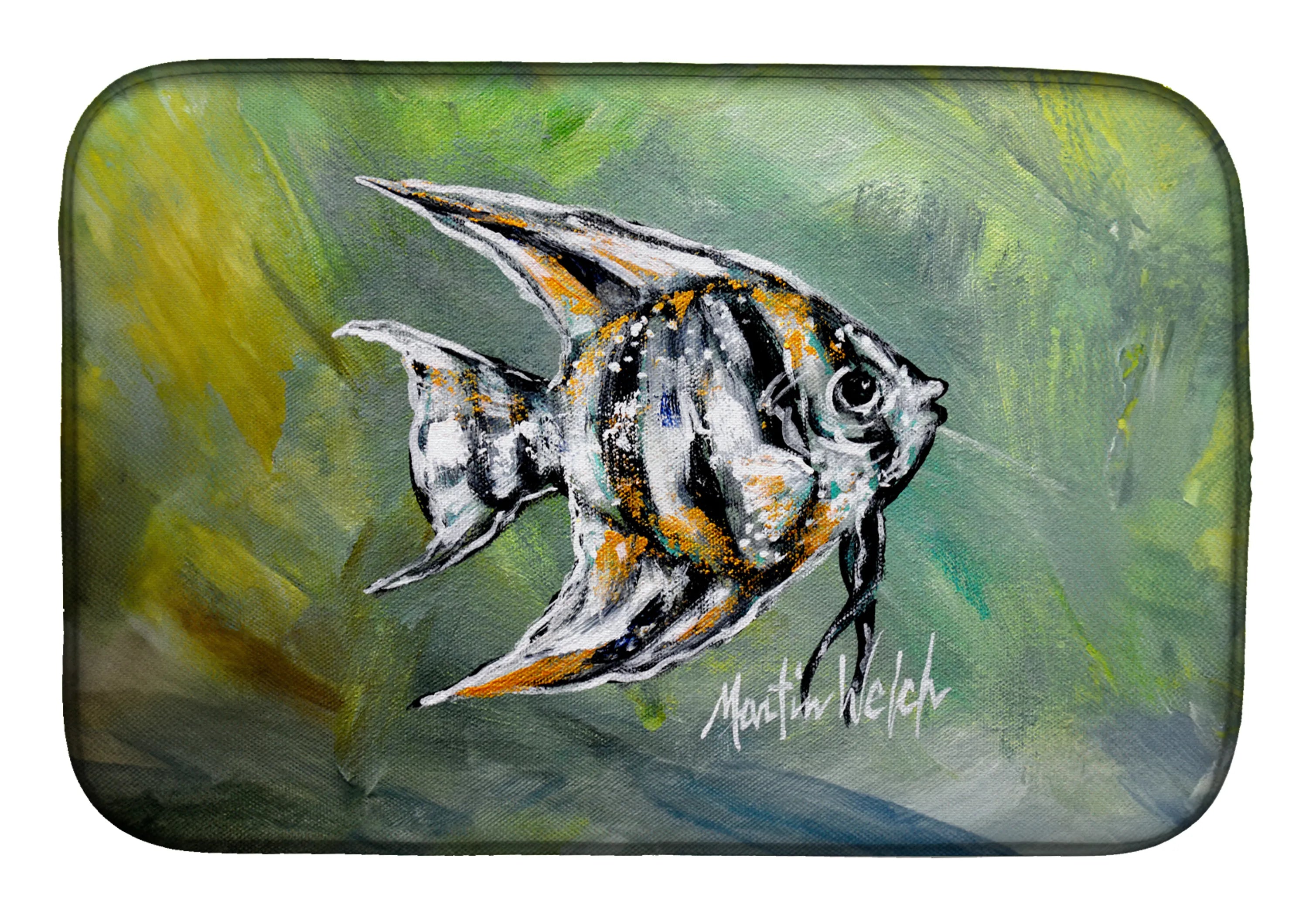 Martin Welch New Artwork Dish Drying Mat - Size: 14  X 21" | Pack Of: 1 | Collection name: Martin welch new artwork