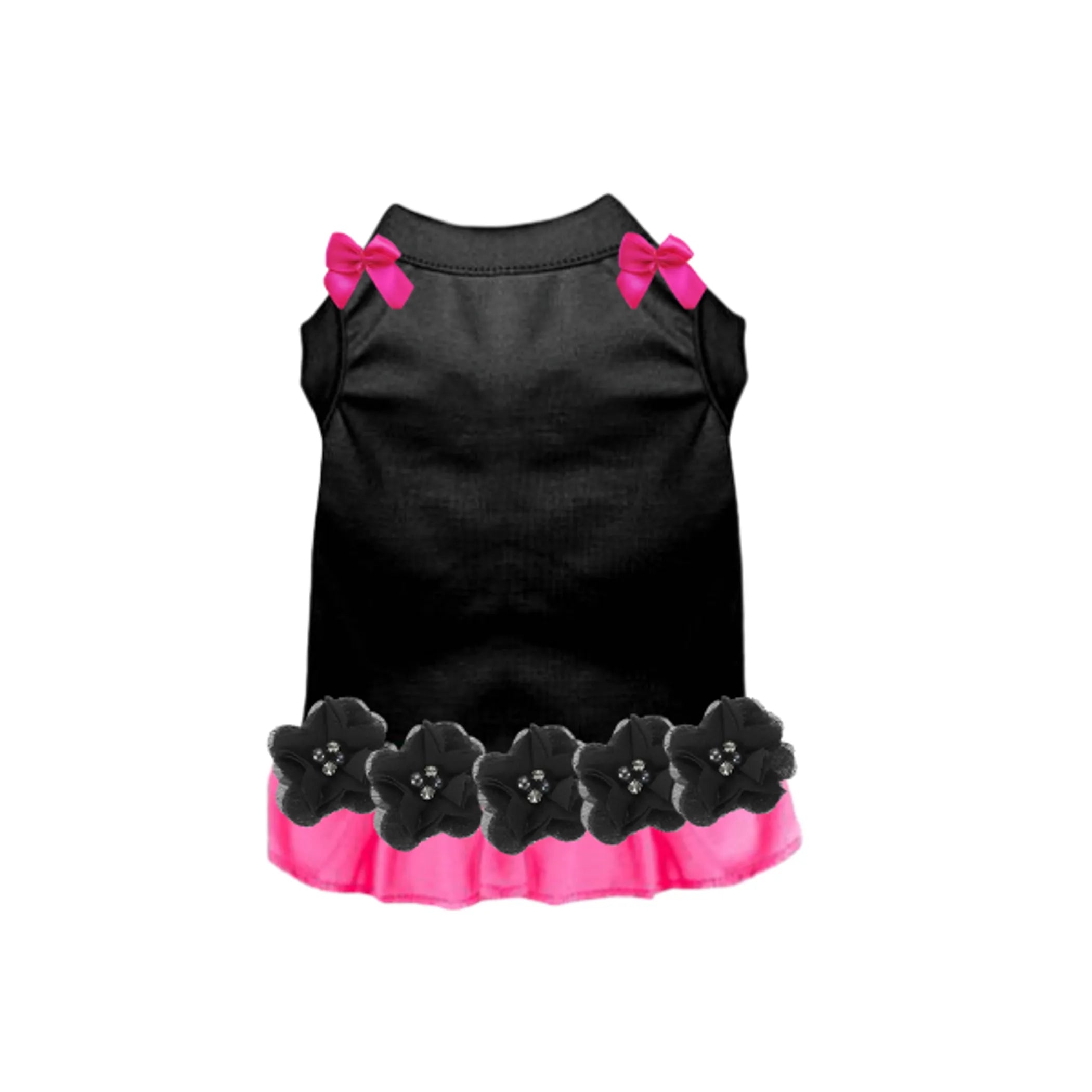 Midnight Fleur Pink Ruffle Dress