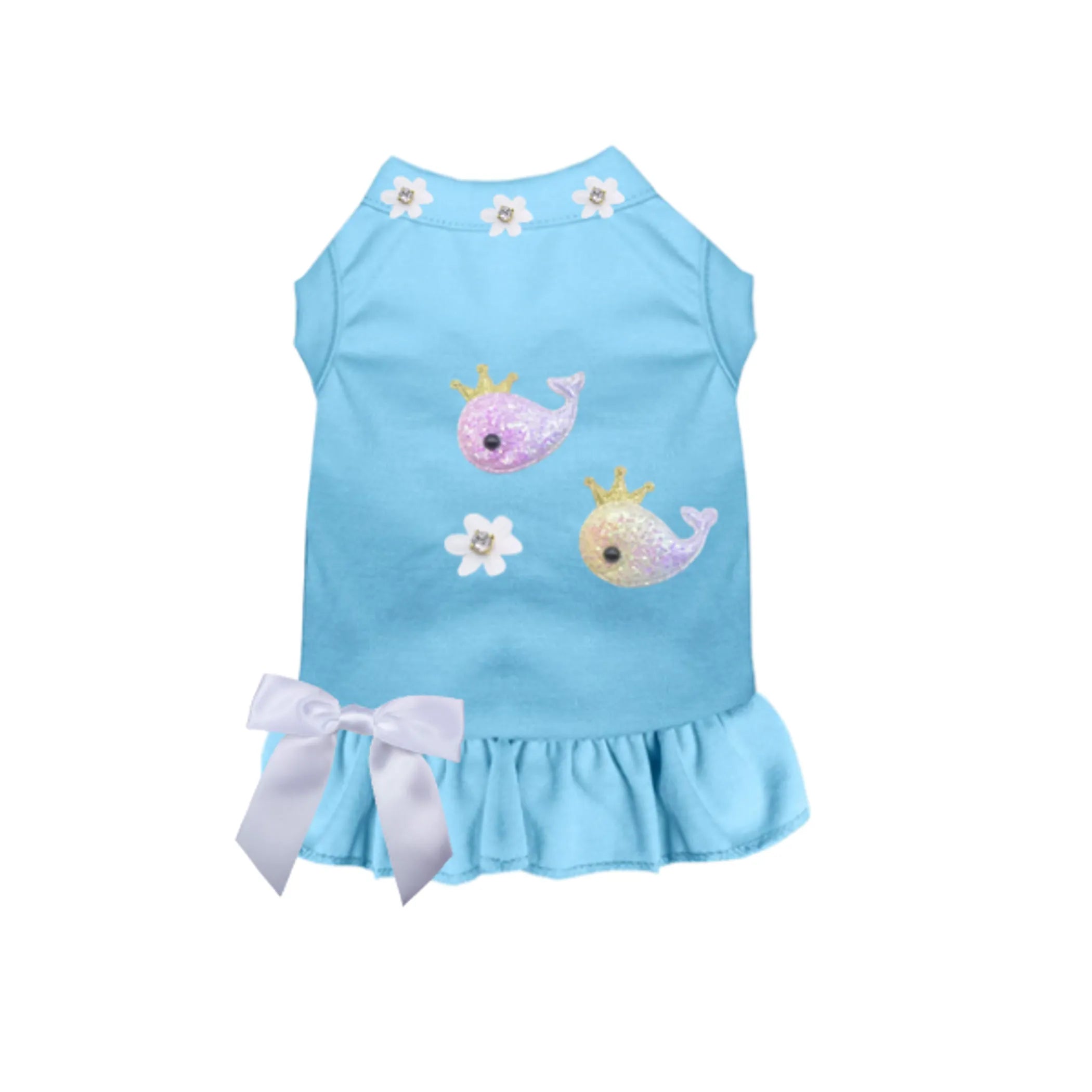 Royal Mermaid Whales Floral Dress