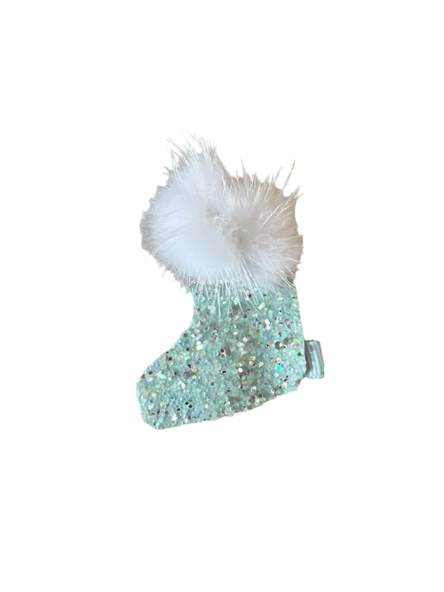 Beaded Caviar Stocking Barrettes- Dog Barrette