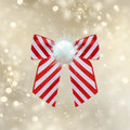 Satin Christmas Bow- Dog Hair Barrette