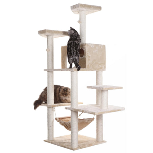 Armarkat Real Wood 72" Beige Cat Tree SratchIng Post A7202