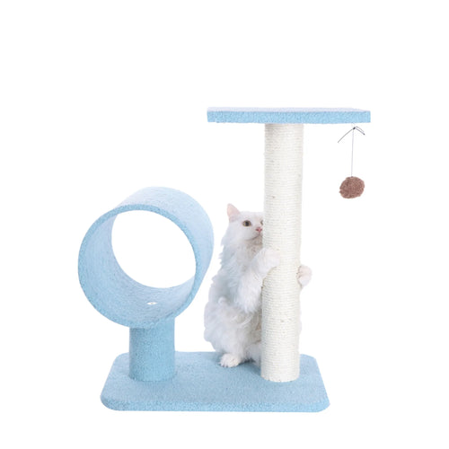 Armarkat Sky Blue 25" Cat Tree, Real Wood Scratcher for Cats