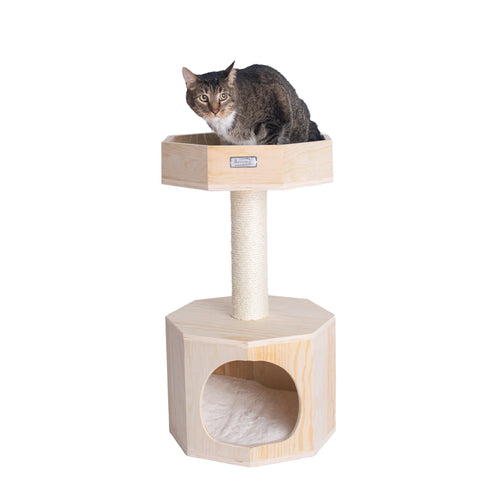 Armarkat Premium Scots Pine 29" Cat Tree W Perch and Condo