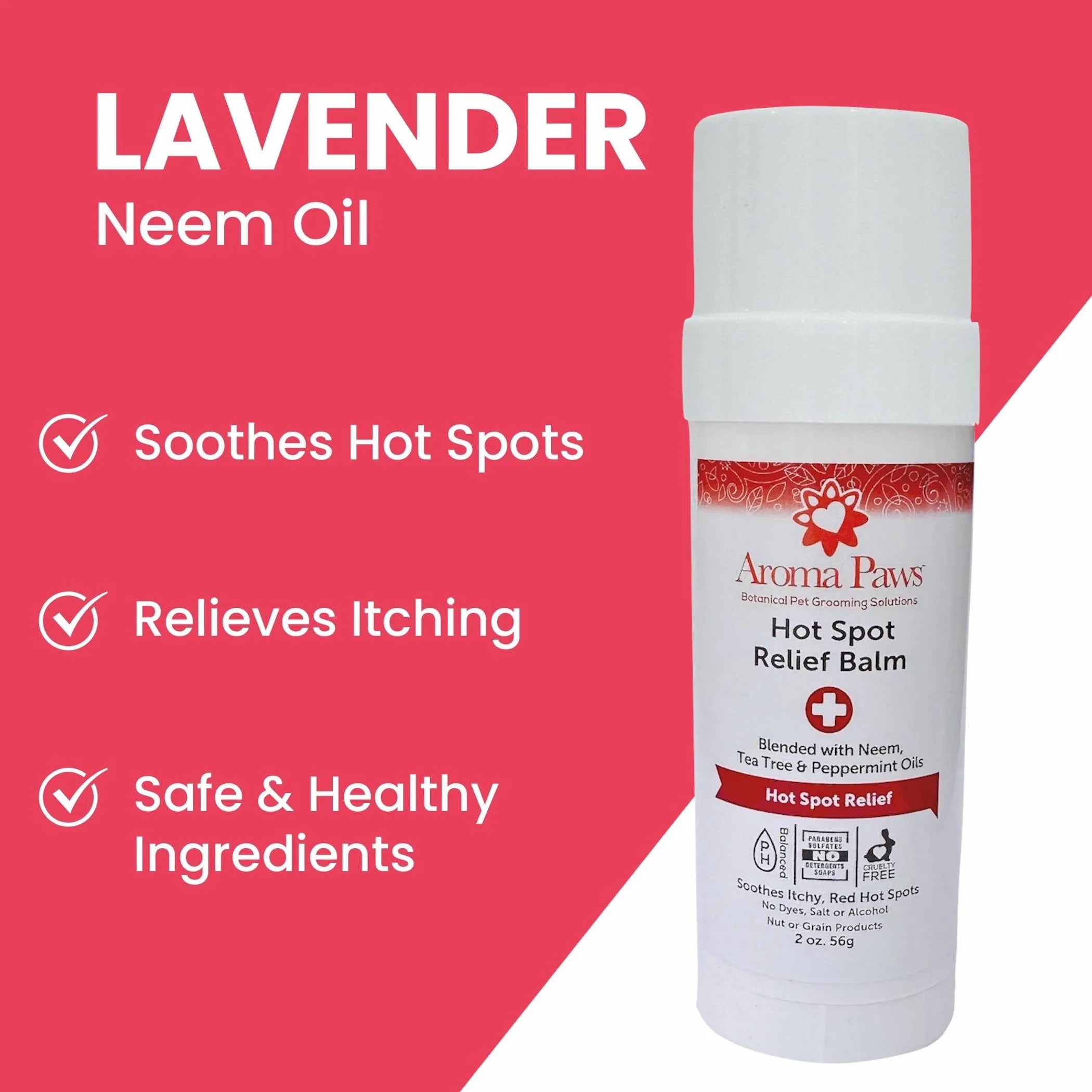2 oz. Hot Spot Relief Balm Roll on Applicator-Neem & TeaTree