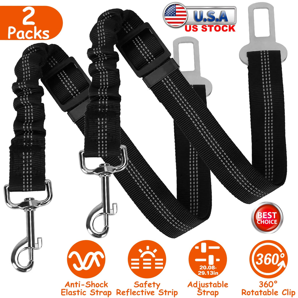 2Pcs Dog Cat Car Safety SeatBelt