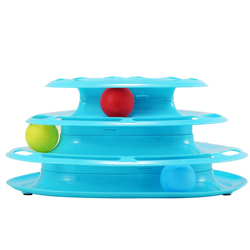 Cat Track Tower Toys 4-Layer Ball Track Interactive Cat Toys