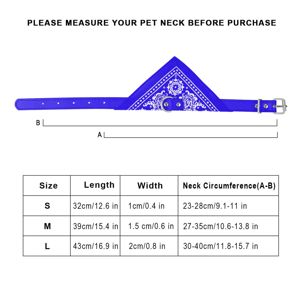 Adjustable Bandana Leather Pet
