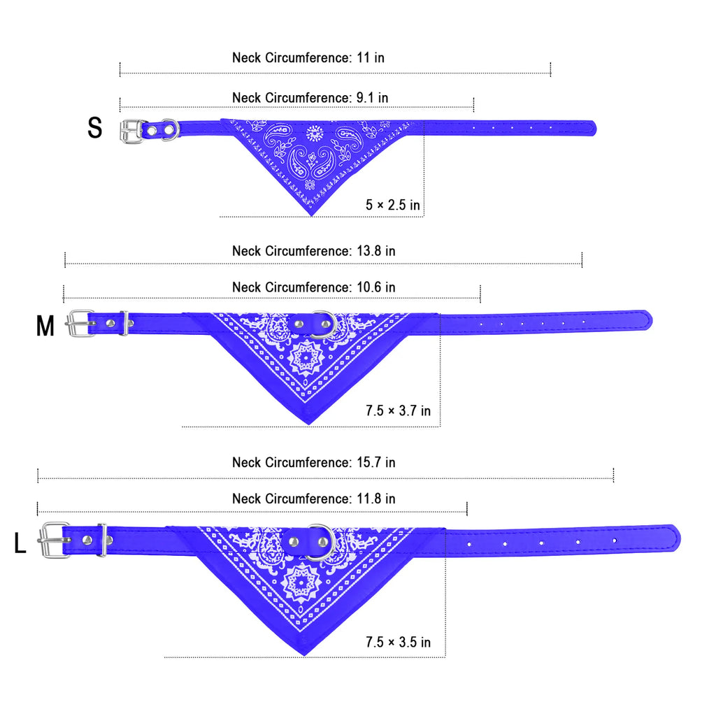 Adjustable Bandana Leather Pet