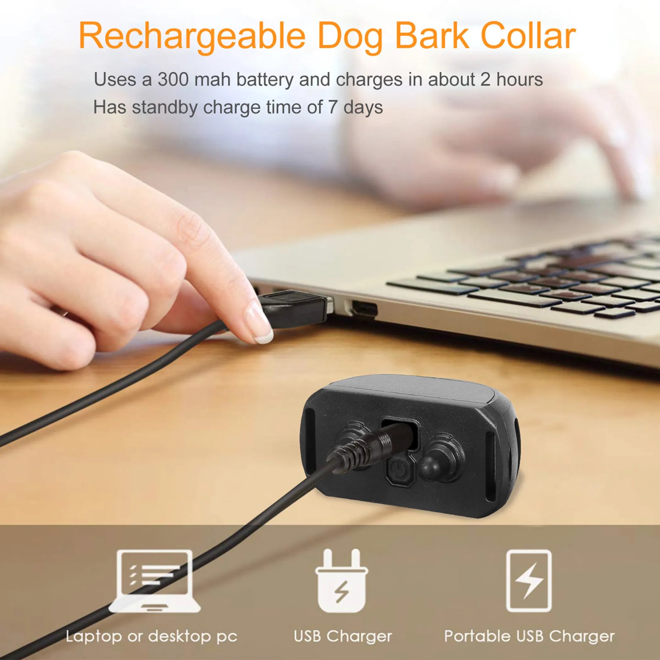 Dog Bark Collar IP67 Waterproof Rechargeable Dog