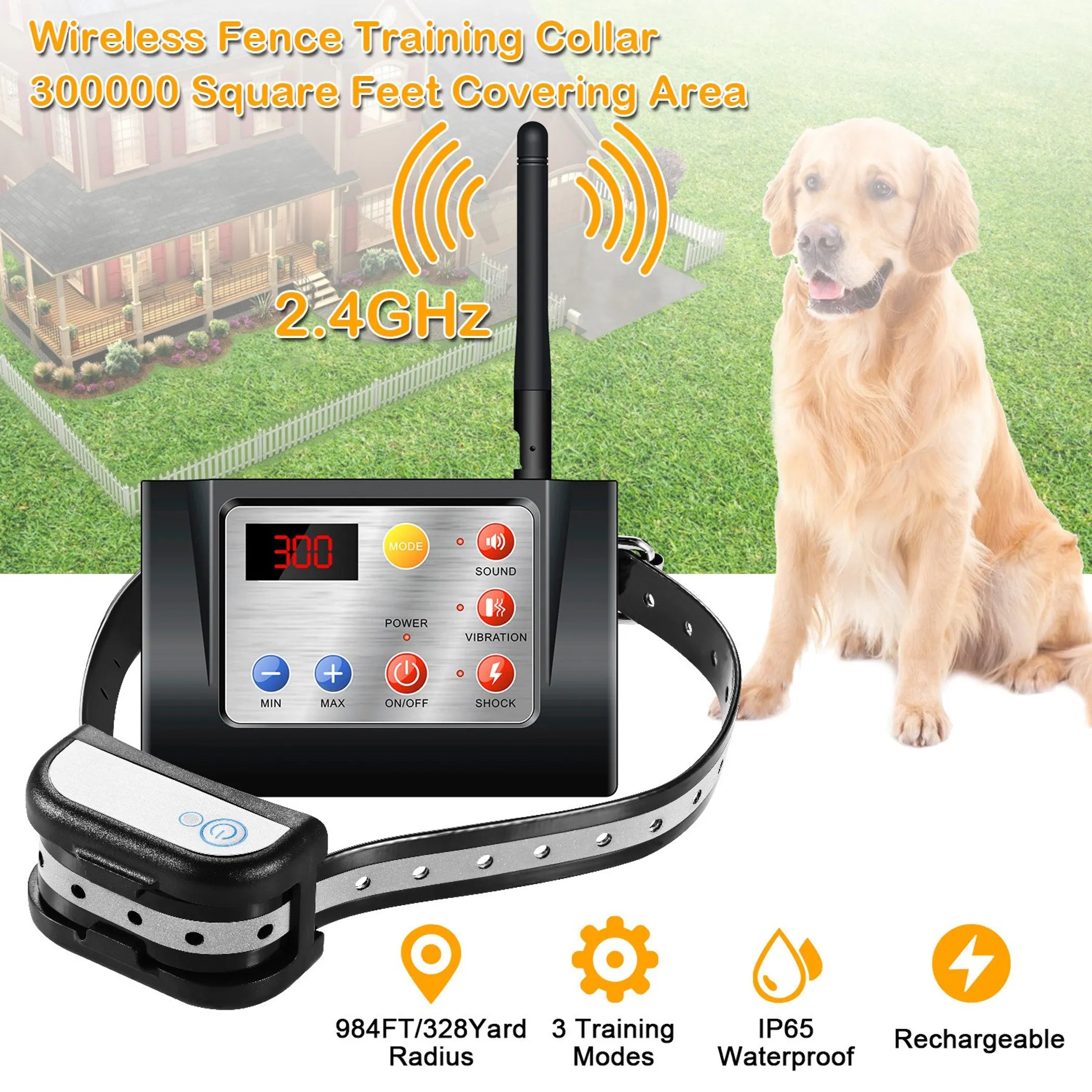 984FT/300M Radius Electric Dog Fence