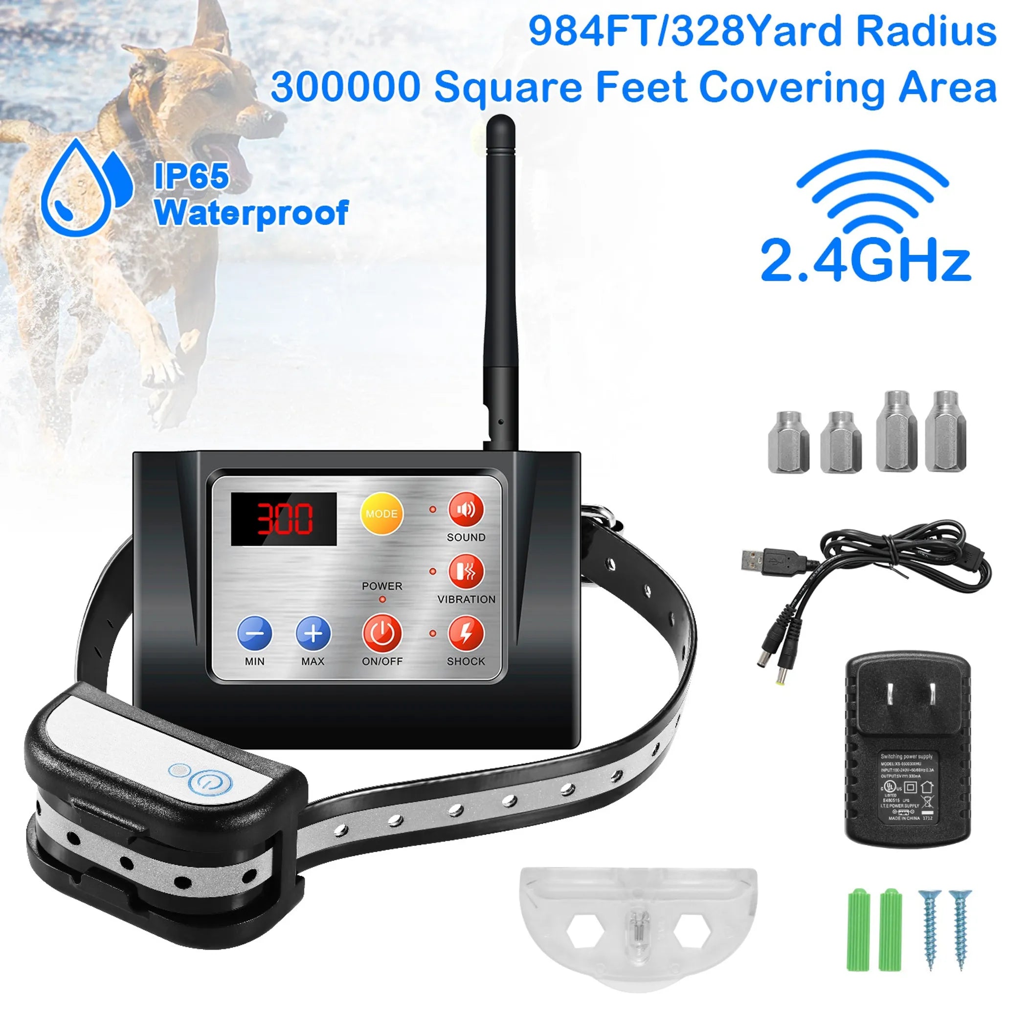 984FT/300M Radius Electric Dog Fence