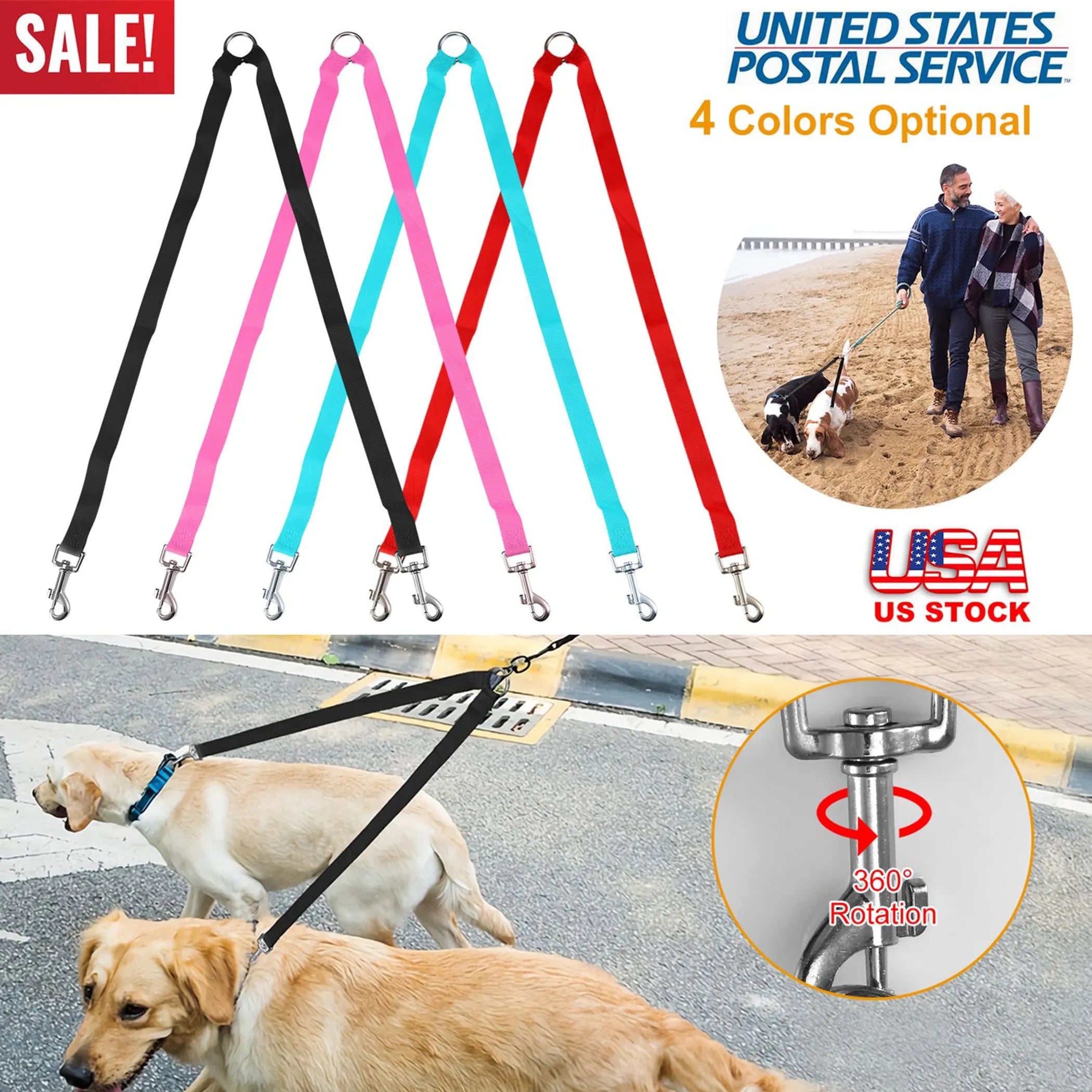 Double Dogs Leash Two Dogs Leash