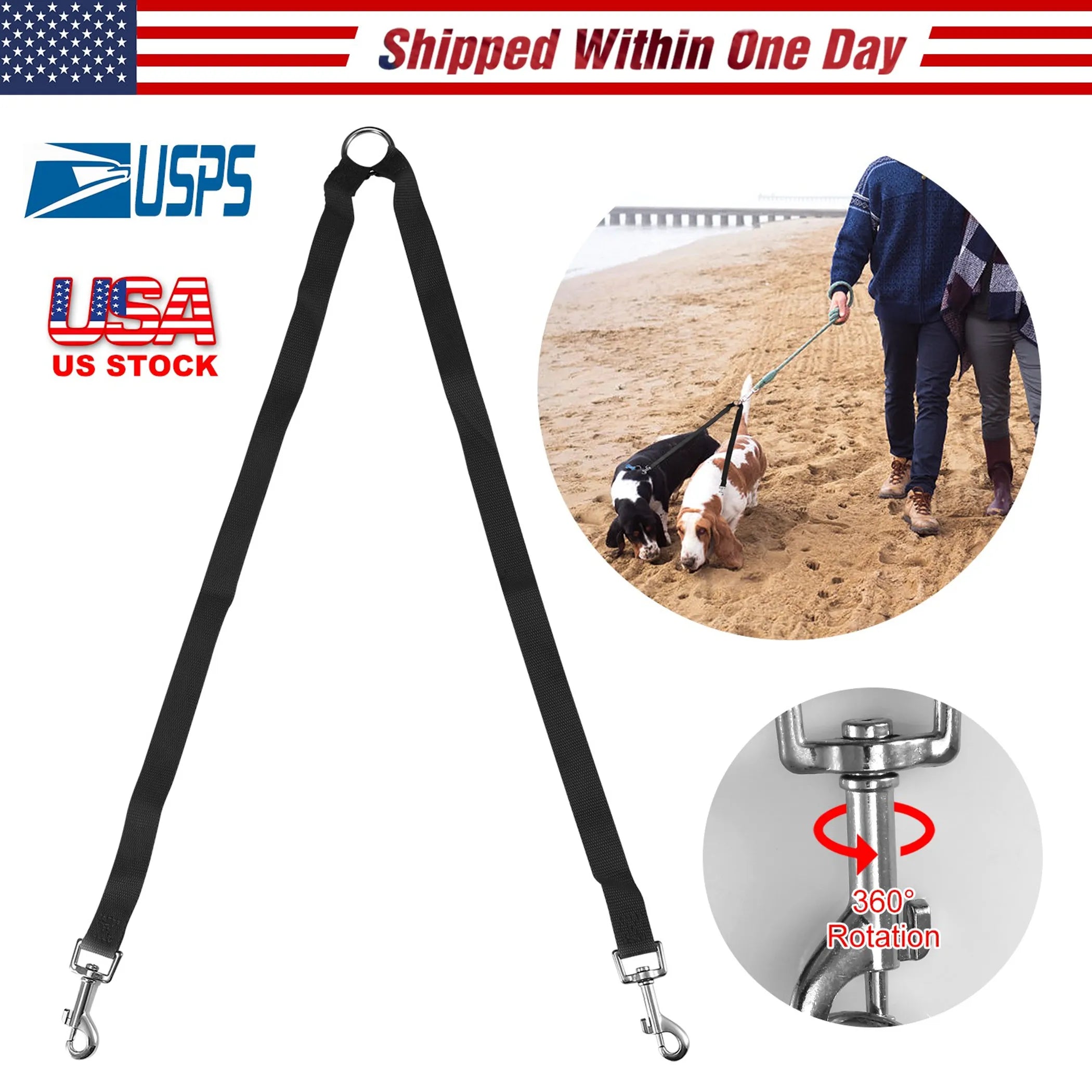 Double Dogs Leash Two Dogs Leash