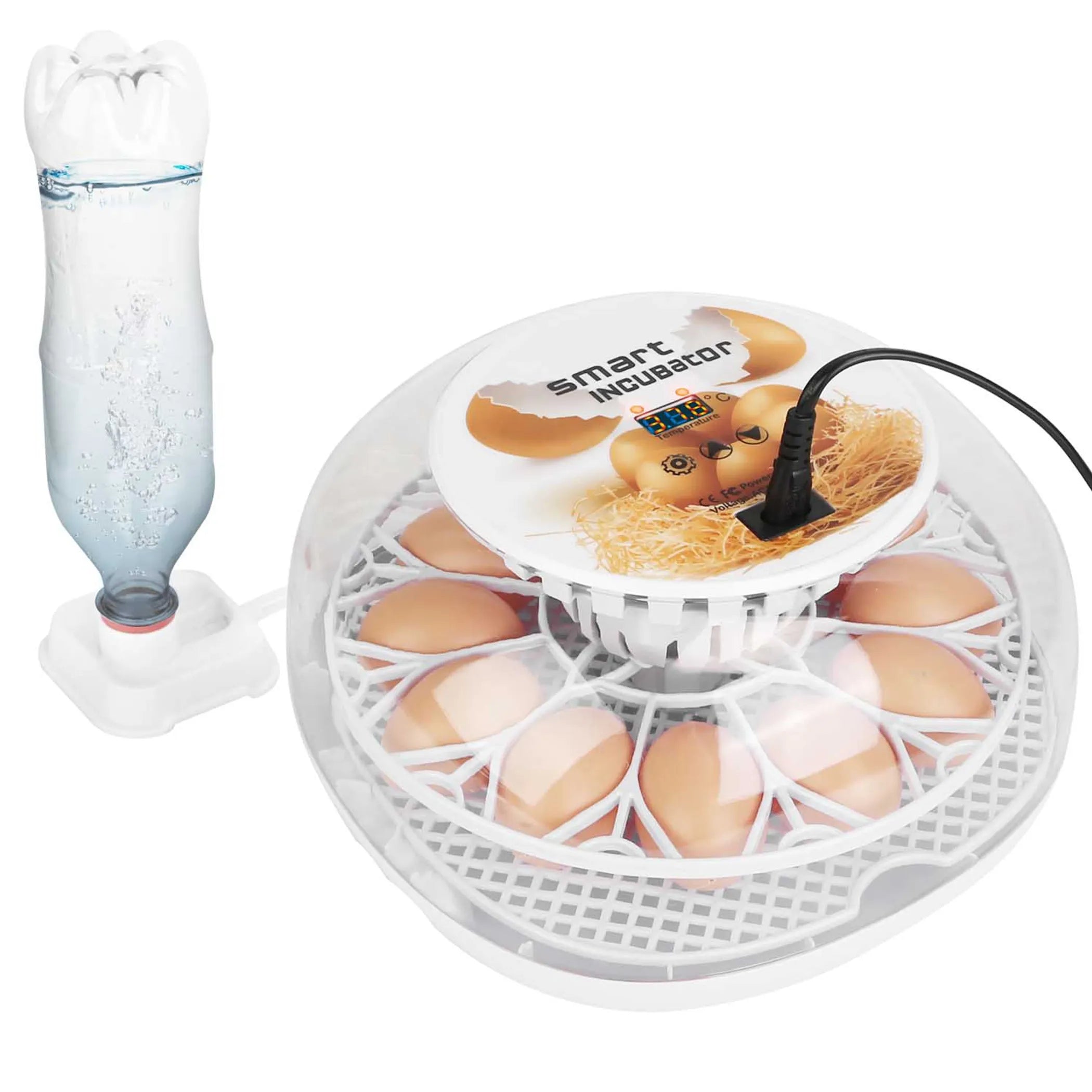 12 Eggs Incubator for Hatching Chicken Professional Poultry Hatcher