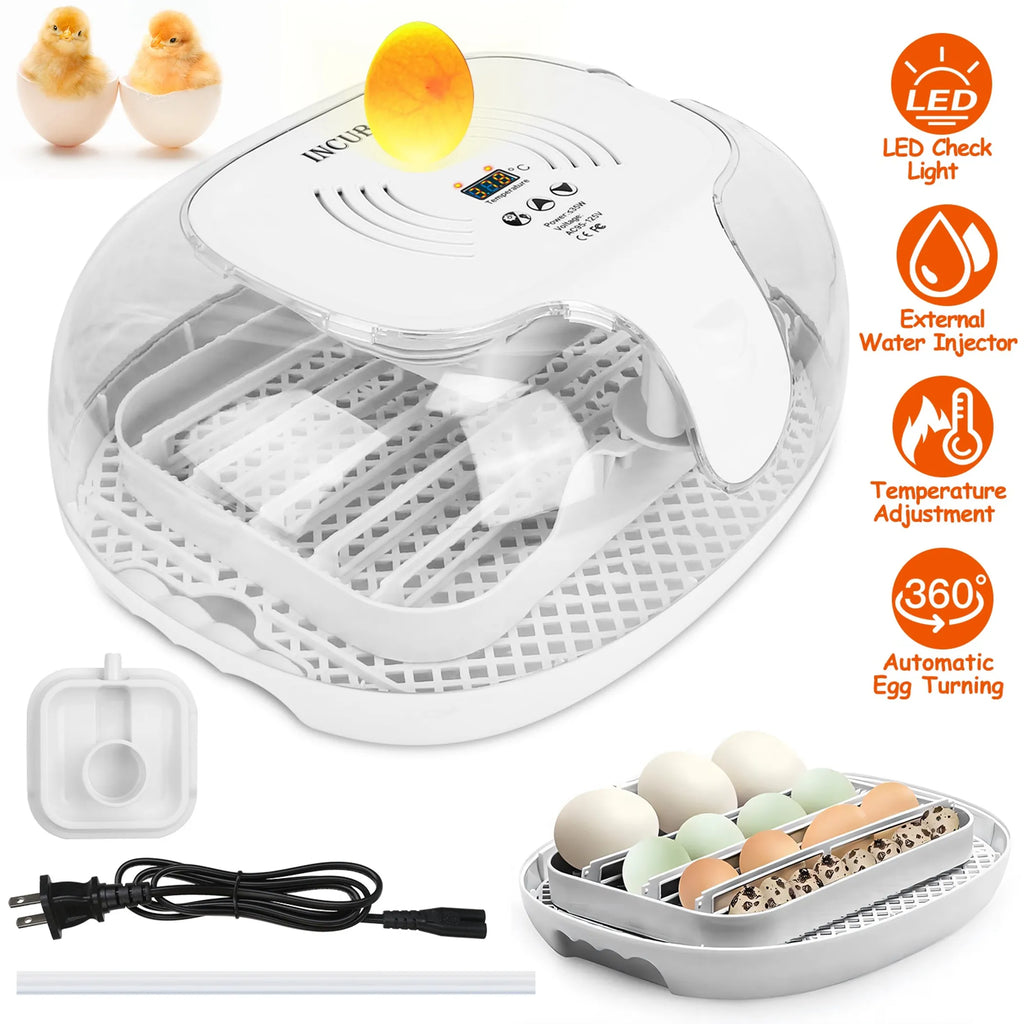 16 Eggs Incubator for Hatching Chicken Professional Poultry Hatcher
