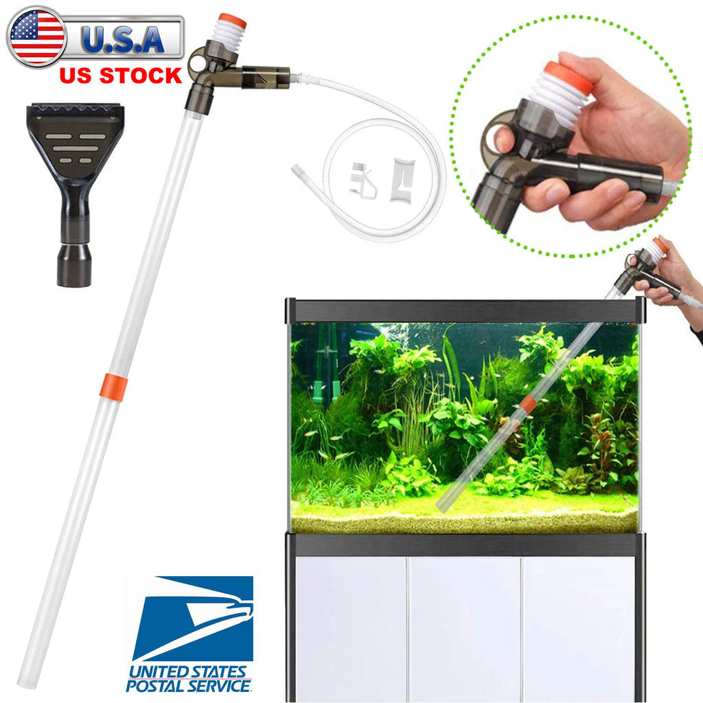 Fish Tank Gravel Cleaner Kit Aquarium Long Nozzle Water Changer Sand Filter