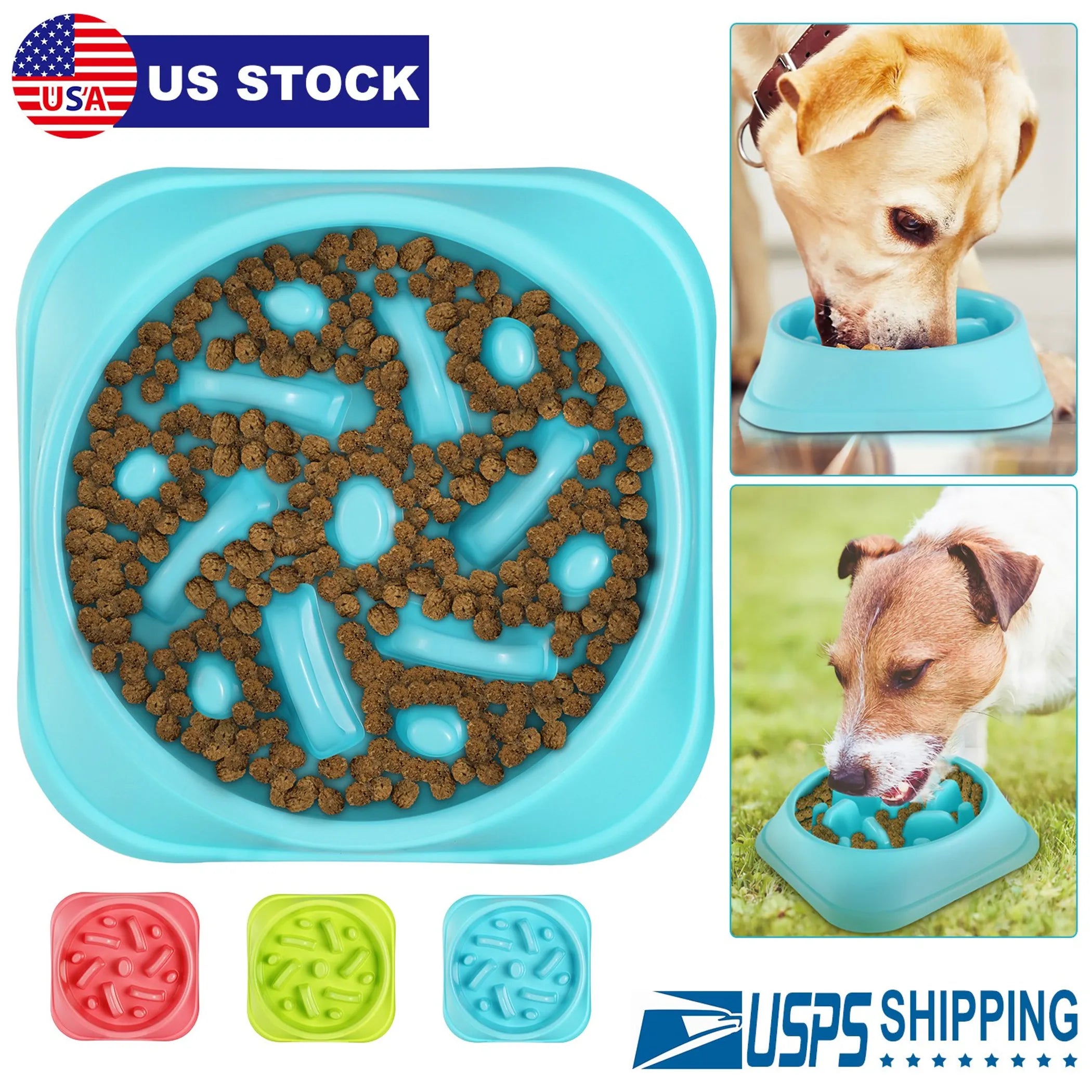 Dog Cat Slow Feeder Bowl