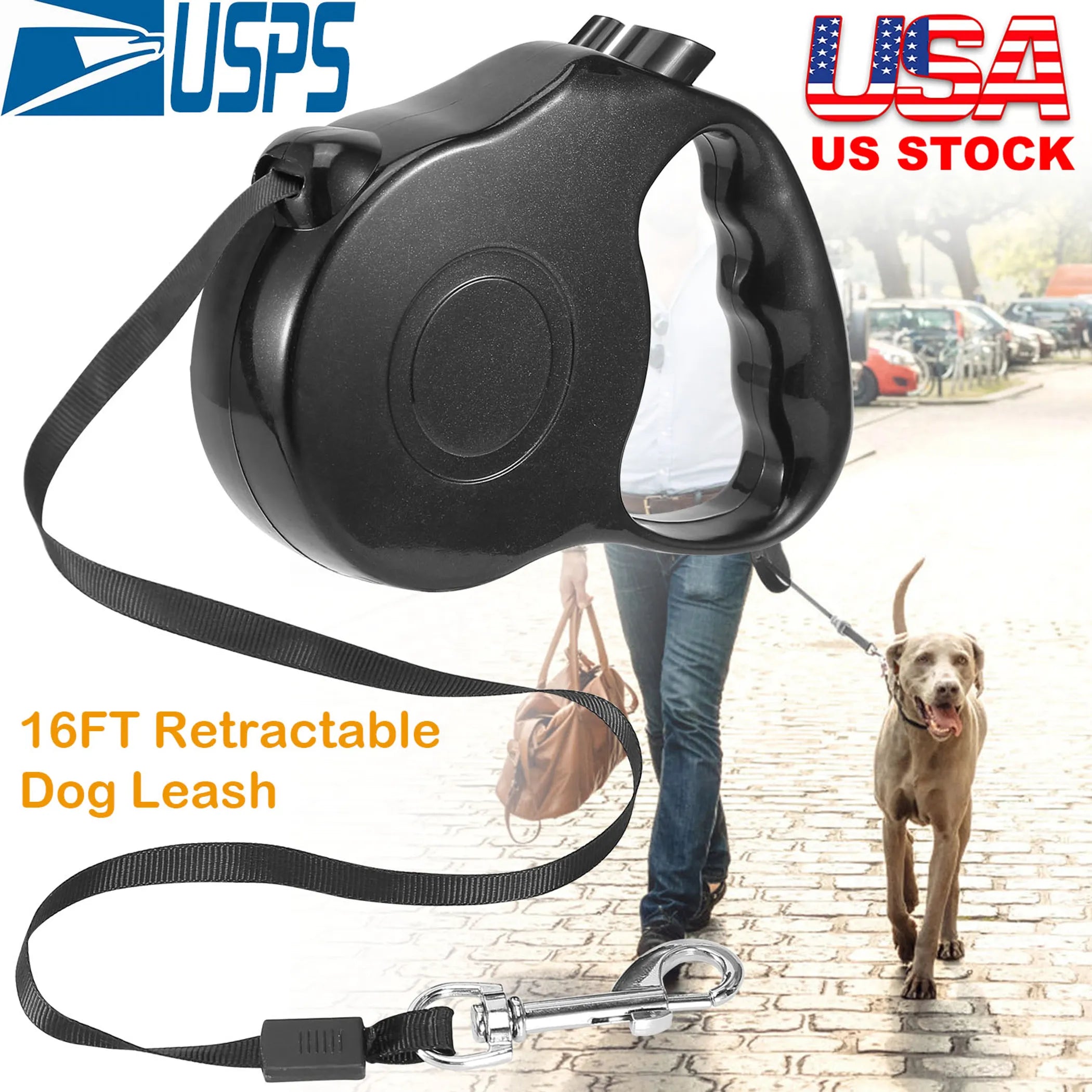 Retractable Dog Leash 16FT Extendable Range