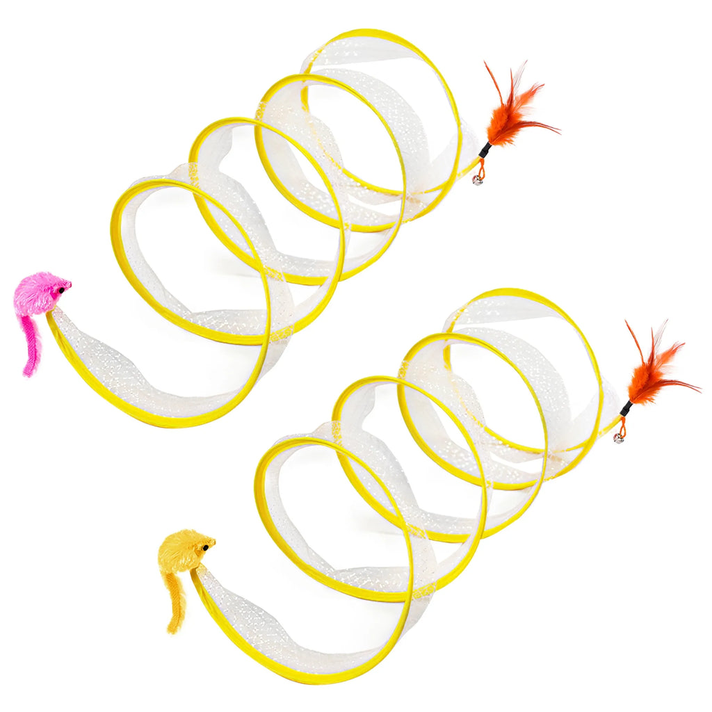 2Pcs Foldable Cat Tunnel