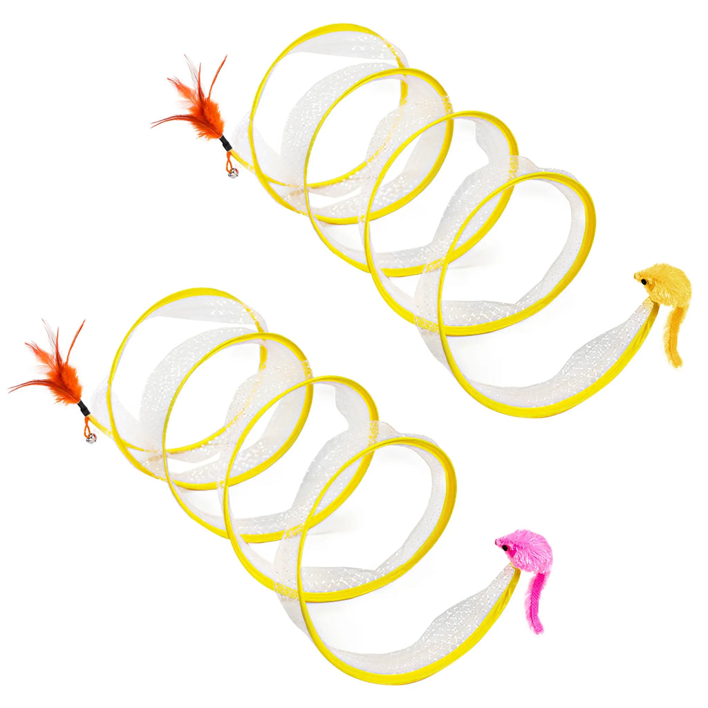2Pcs Foldable Cat Tunnel
