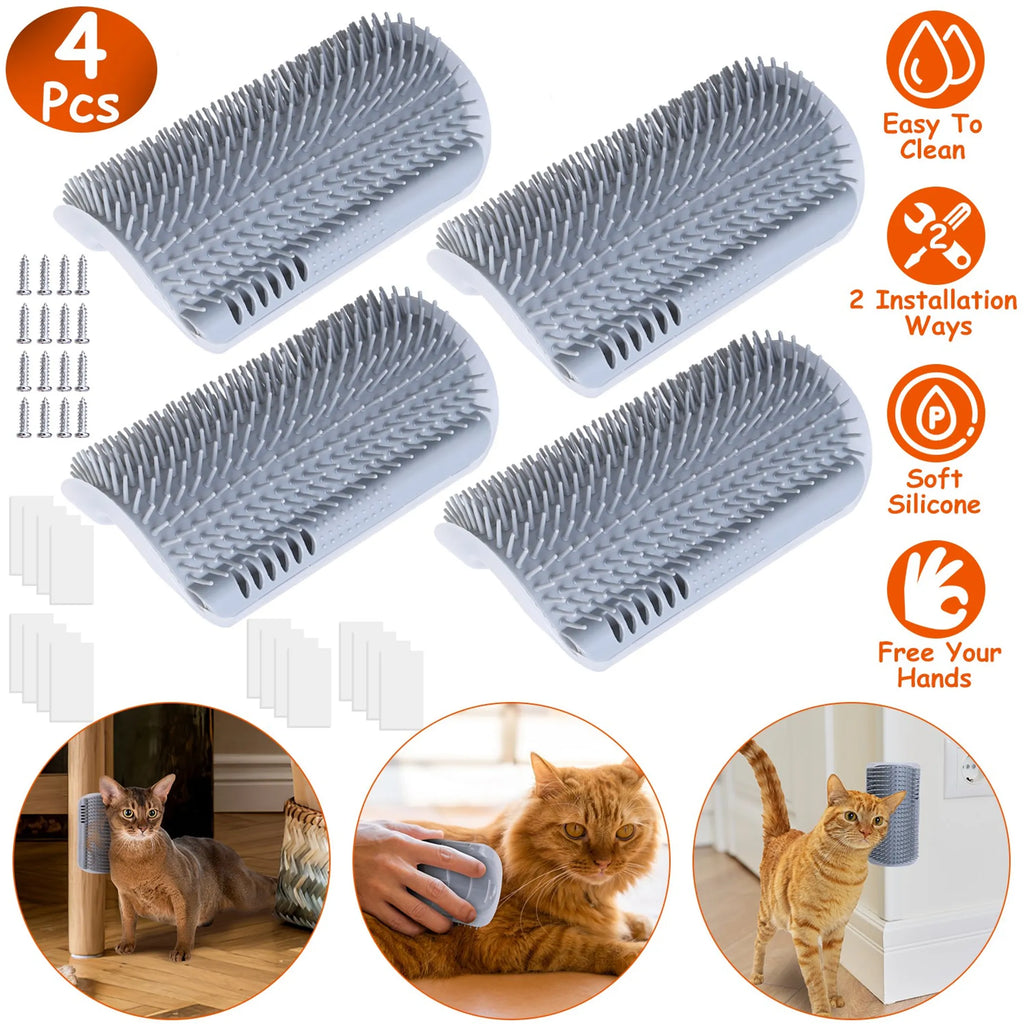 4Pcs Cat Self Groomer Soft
