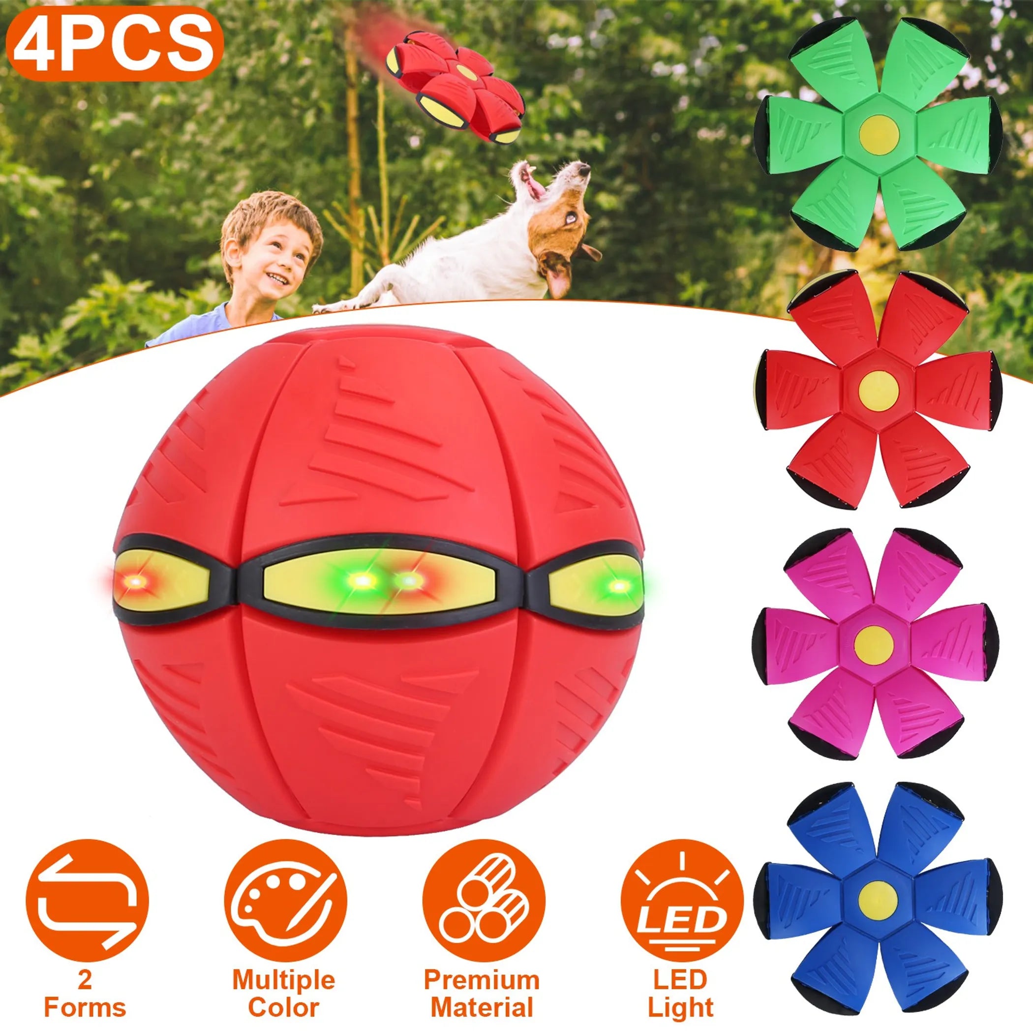 4 Pack Flying Saucer Ball Electric
