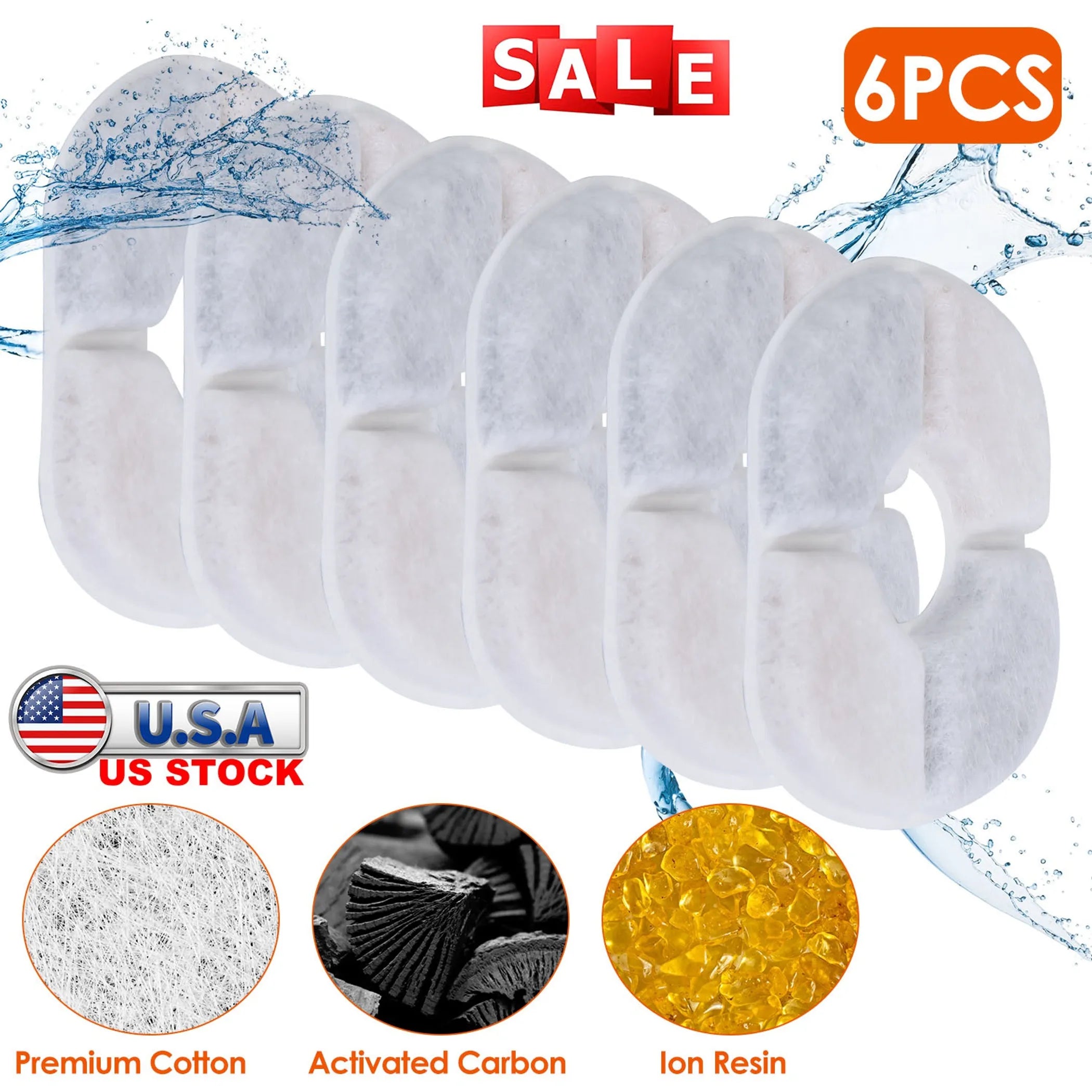 6Pack Pet Water Fountain Replacement