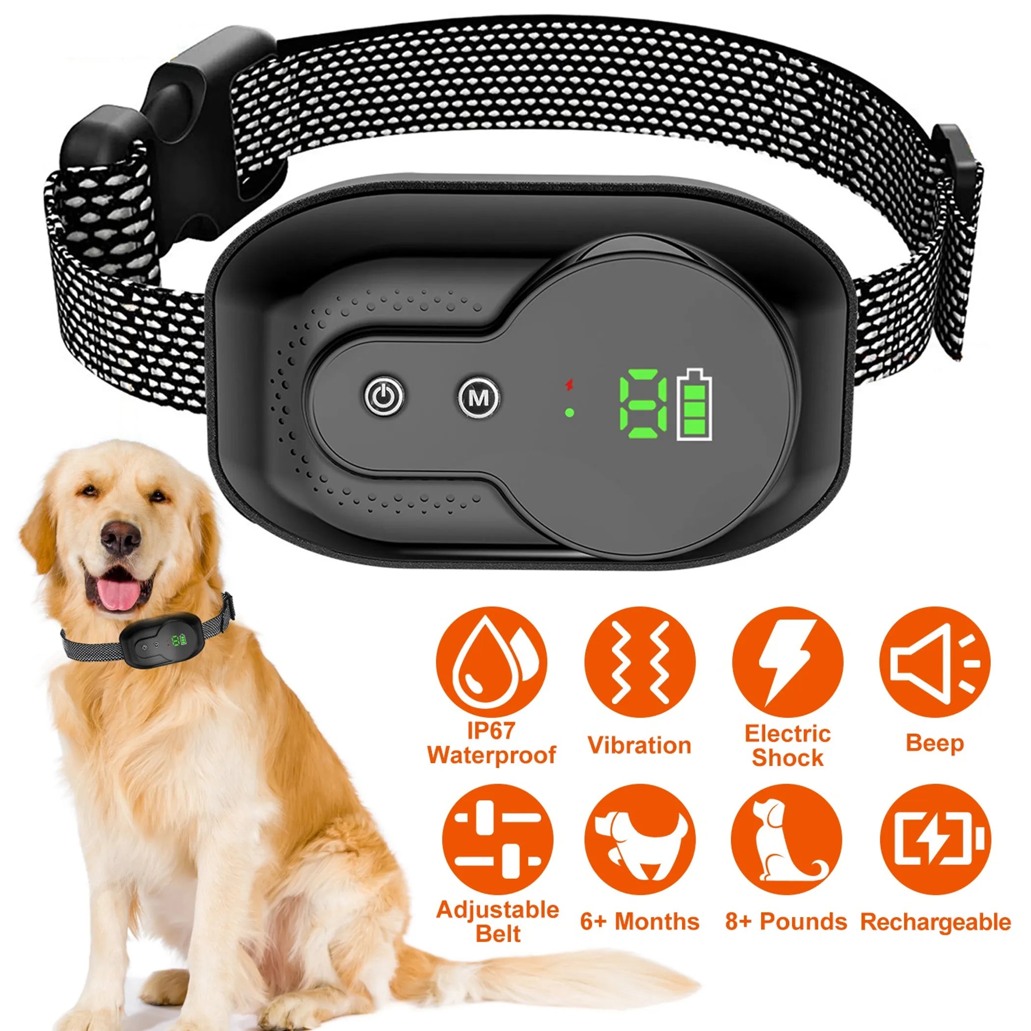 Dog Bark Collar Anti Barking Electric Training Collar