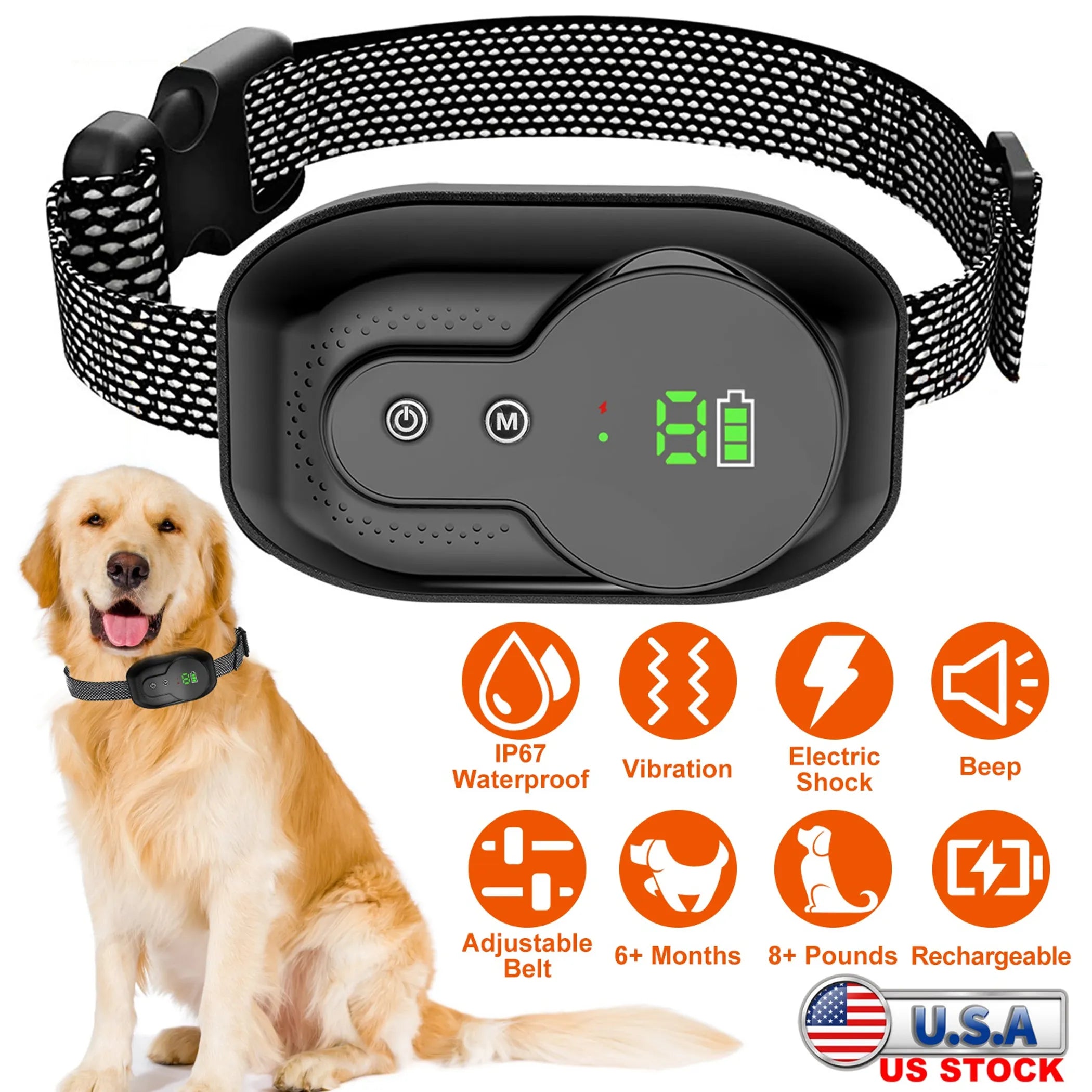 Dog Bark Collar Anti Barking Electric Training Collar