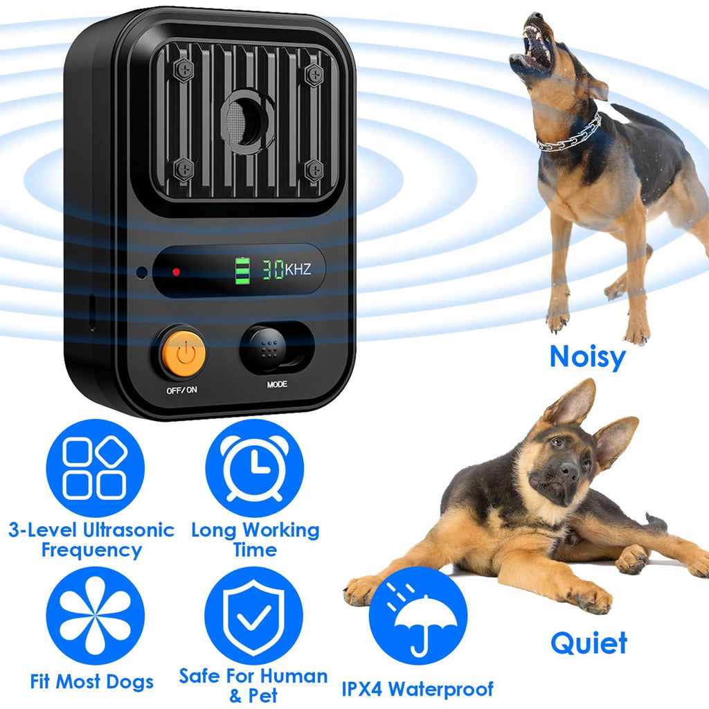 Ultrasonic Anti-Barking Device Rechargeable Auto Dog Bark