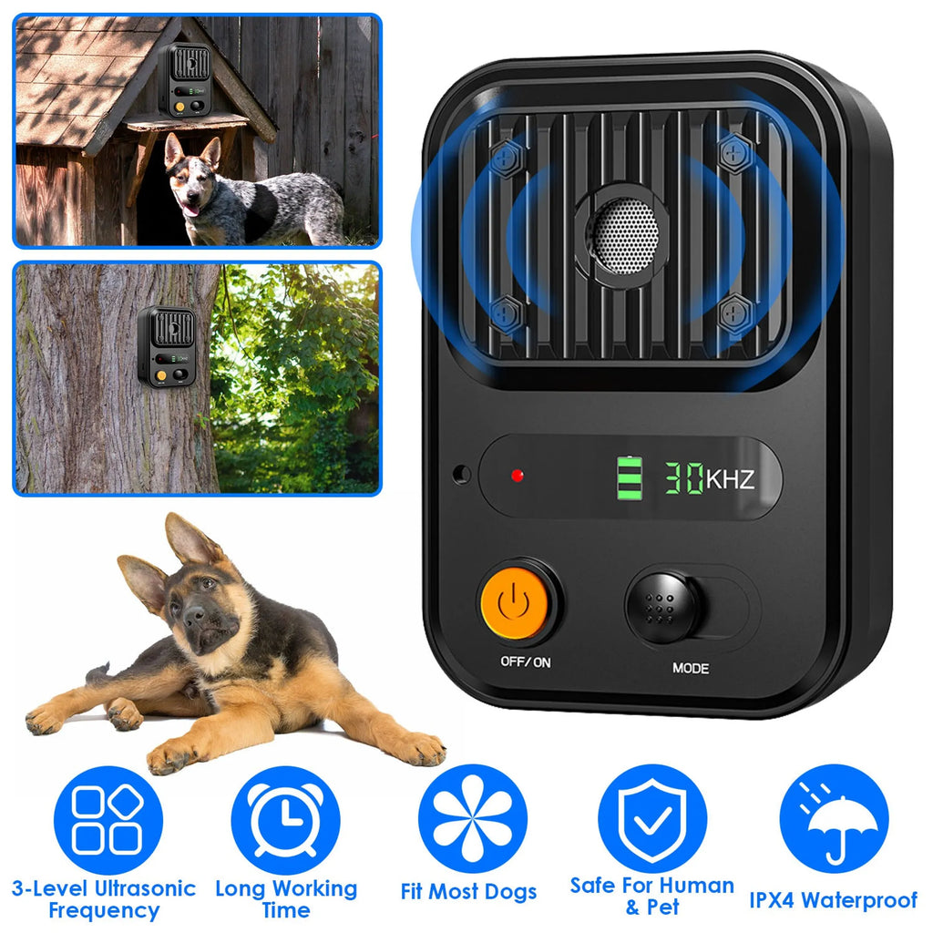 Ultrasonic Anti-Barking Device Rechargeable Auto Dog Bark