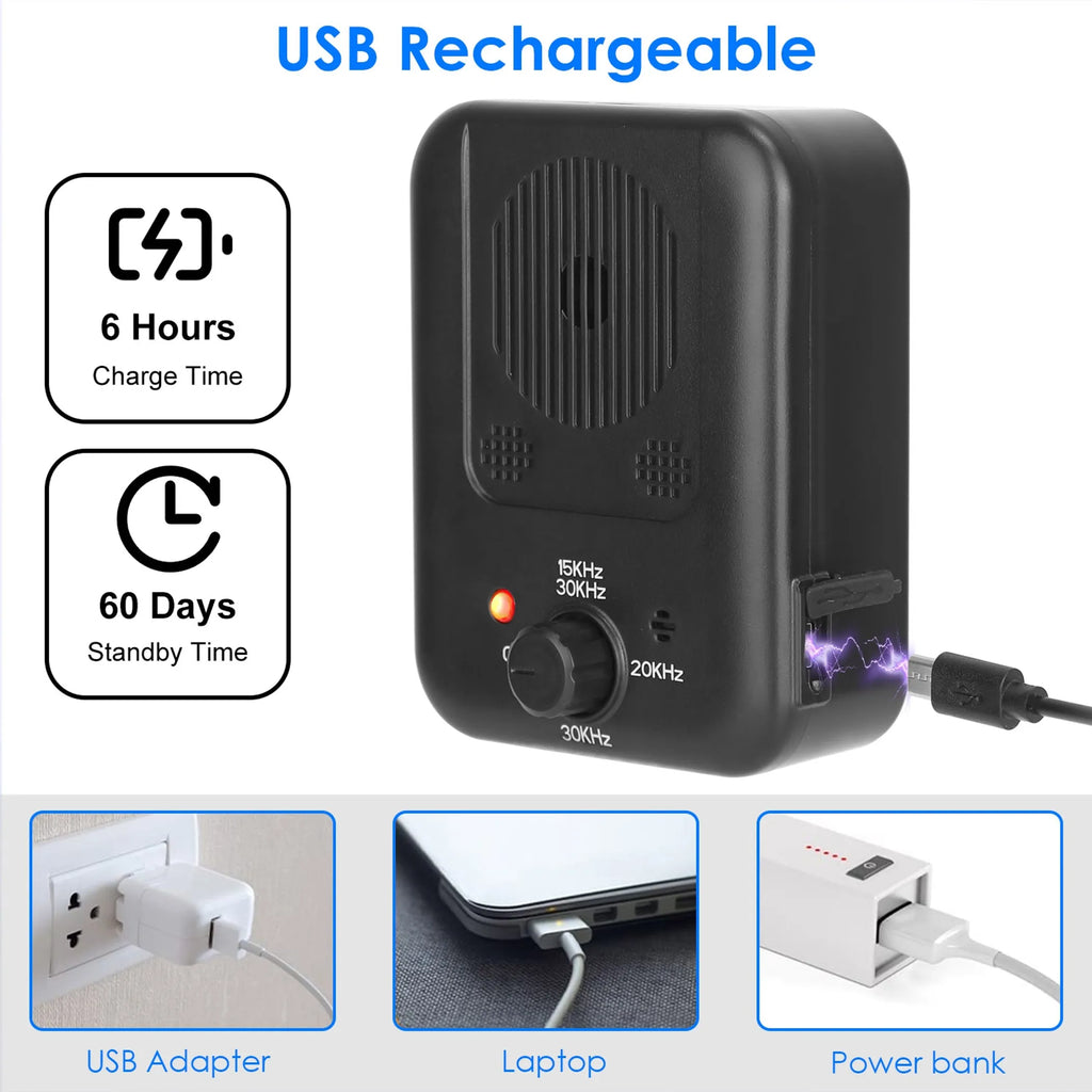 Ultrasonic Anti-barking Device Max 26.2Feet Sensing Sonic Bark