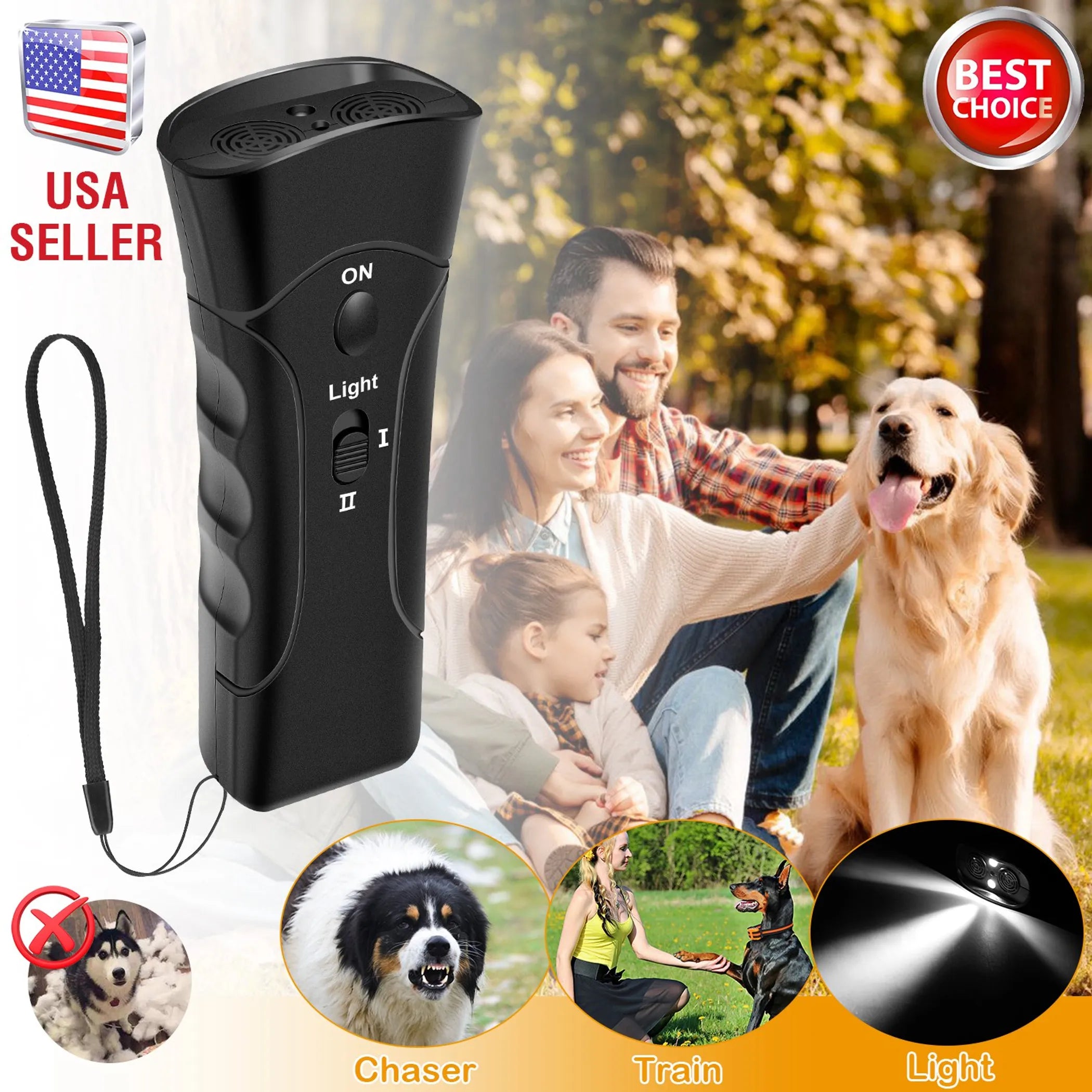 Ultrasonic Anti Dog Barking Trainer Handheld