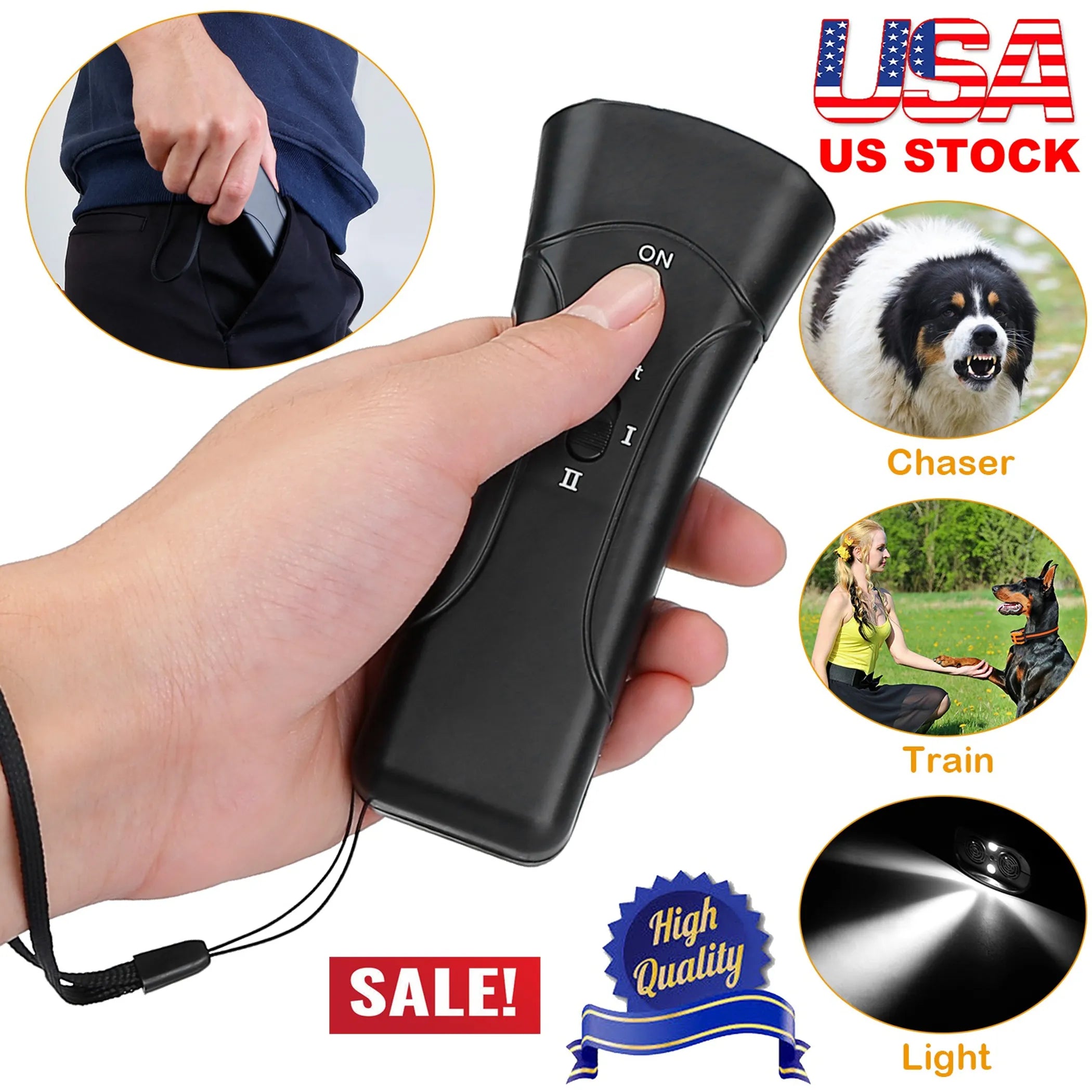 Ultrasonic Anti Dog Barking Trainer Handheld