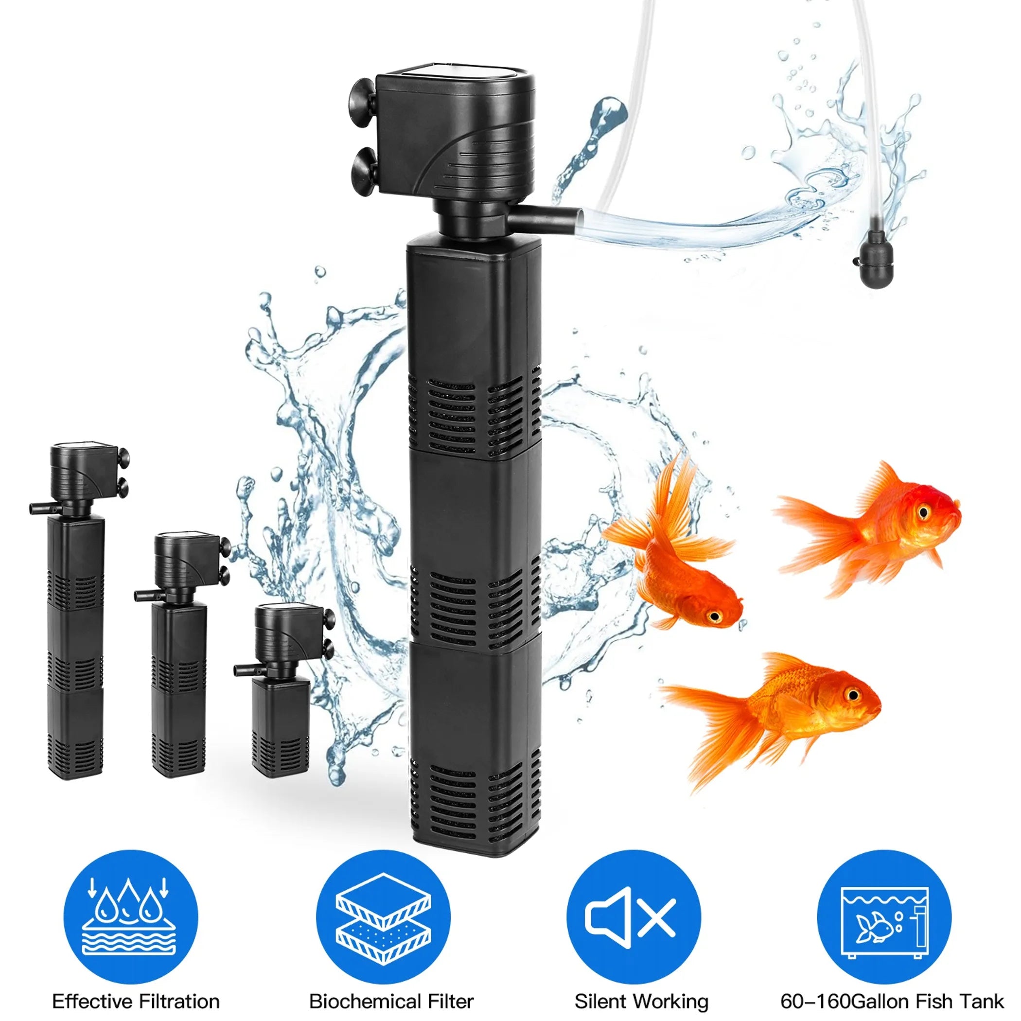 4 in 1 Submersible Aquarium Filter