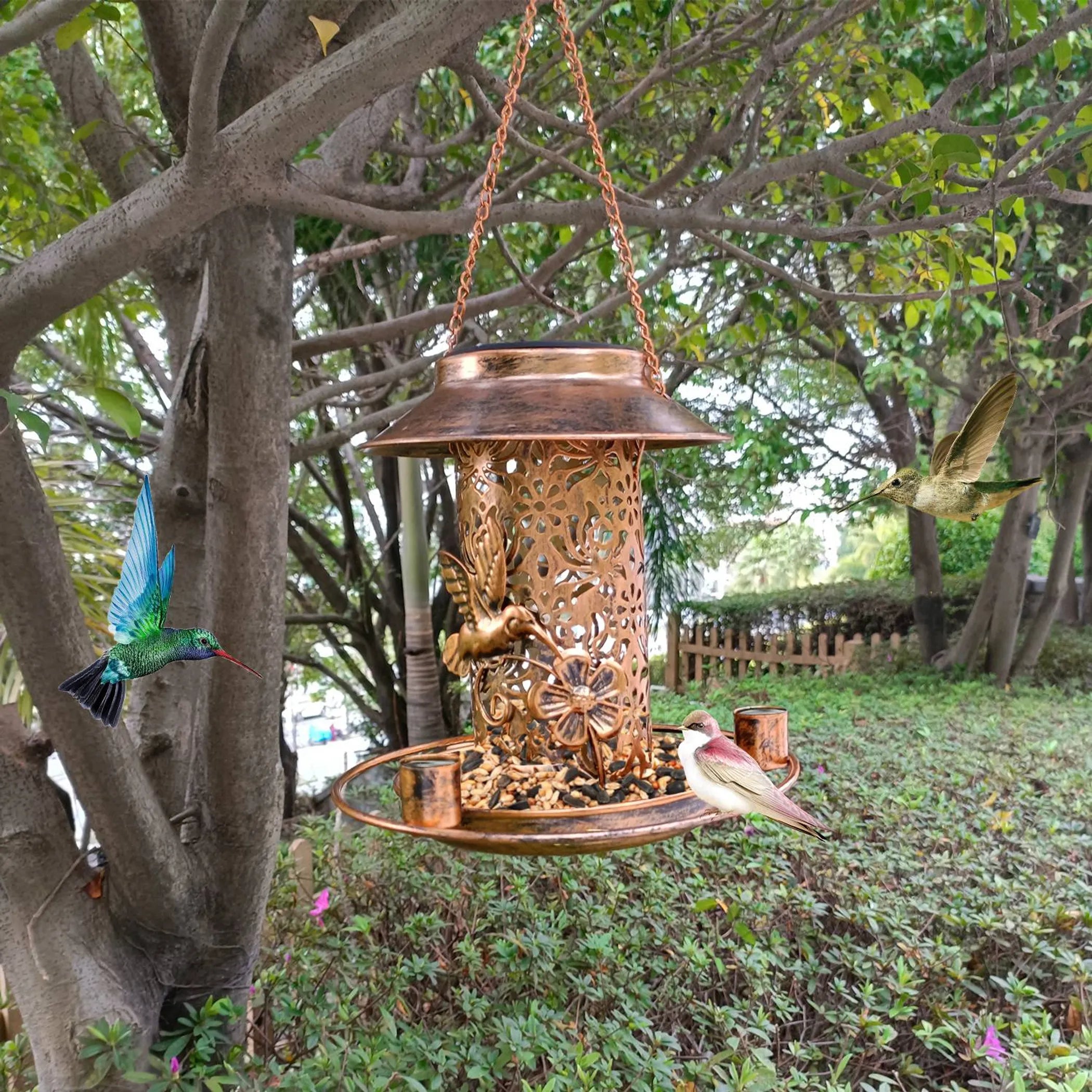 Solar Bird Feeder Decorative