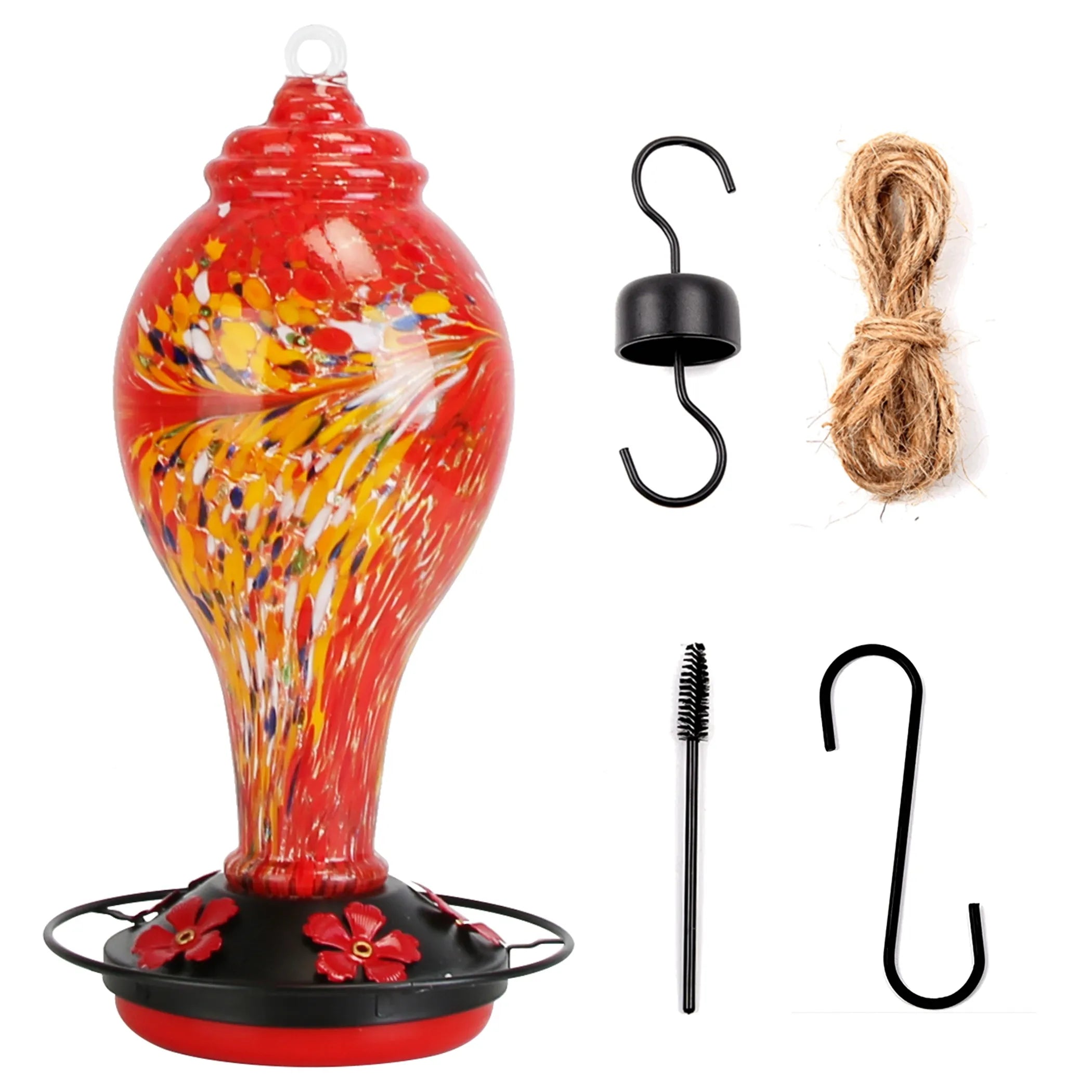 Glass Hummingbird Feeder