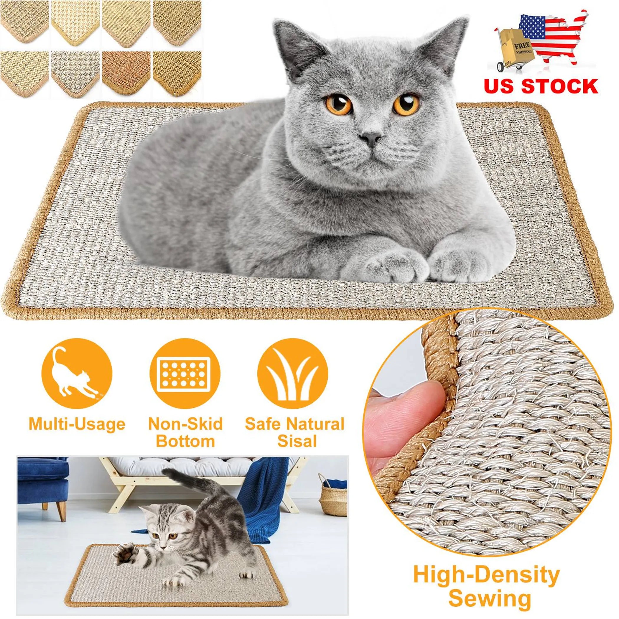 Cat Scratching Mat 	Natural Sisal Anti-Slip Mat